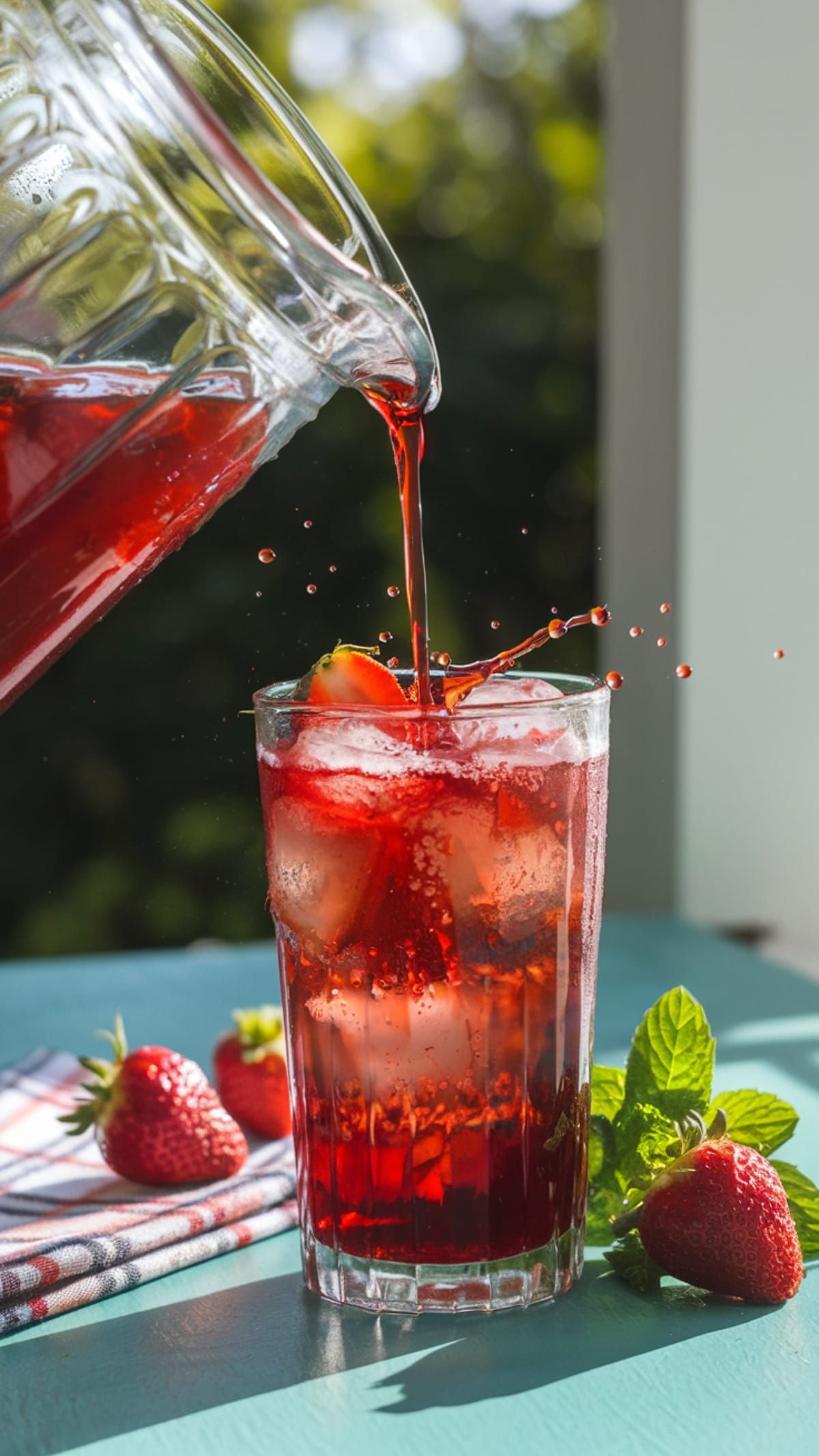 Homemade Strawberry Sweet Tea Better Than McDonald's
