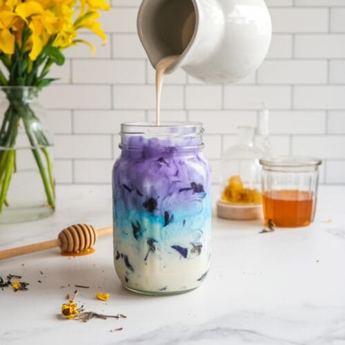 Iced Butterfly Pea Flower Tea Latte