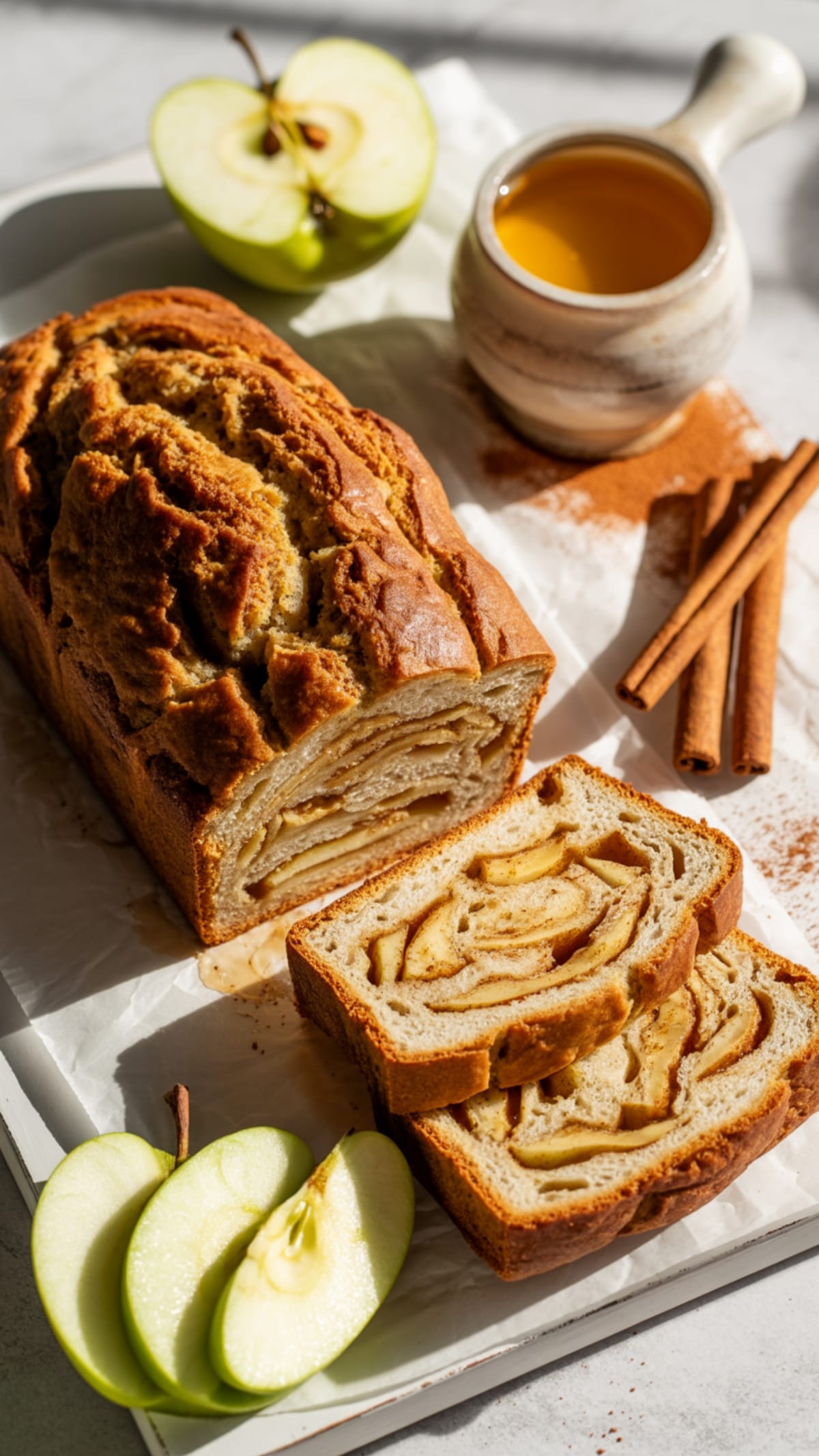 Moist Cinnamon Apple Bread with Sweet Glaze | Perfect Fall Baking