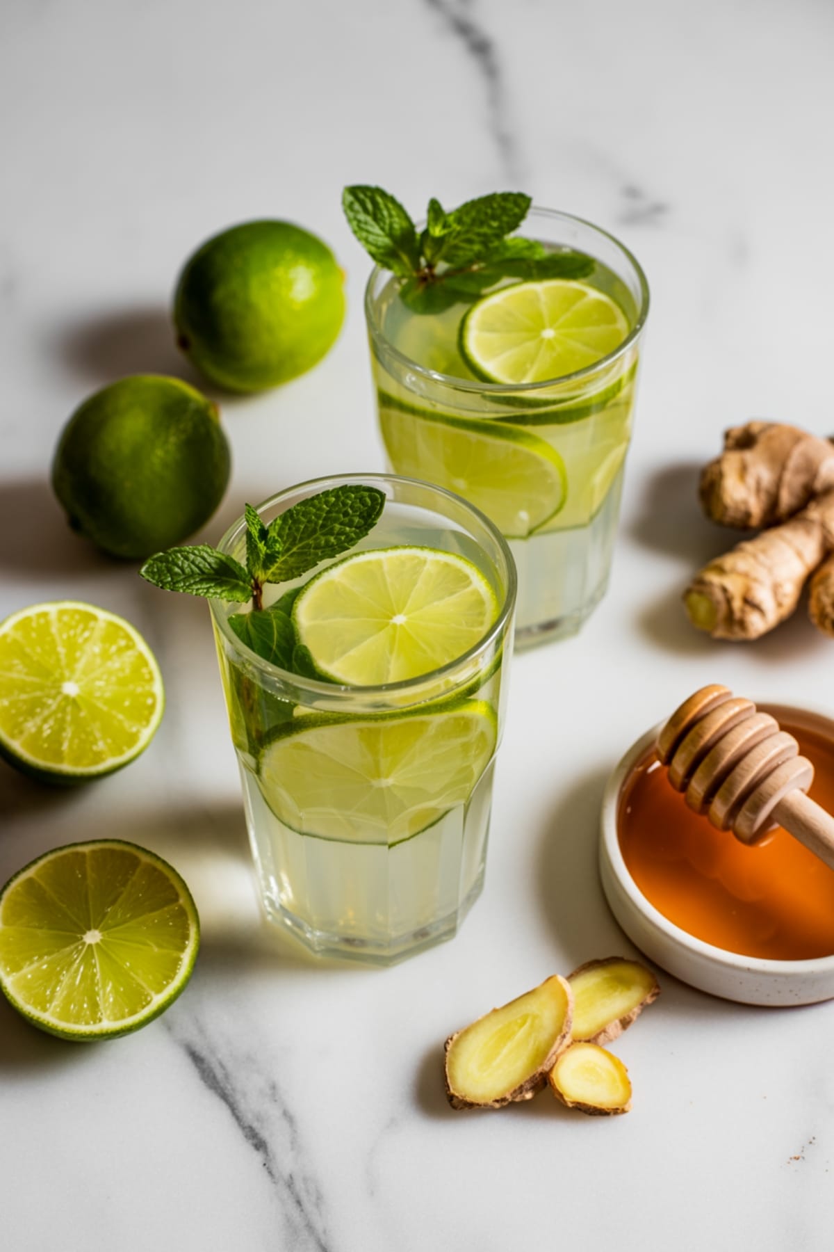 Nonalcoholic Summer Refresher - Honey-Infused Ginger Limeade