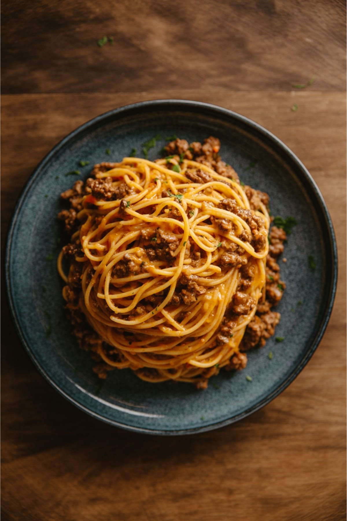 One-Pan Garlic Butter Beef Spaghetti