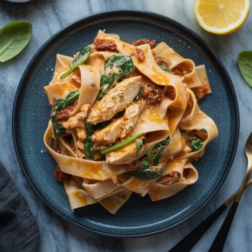 One-Pot Creamy Tuscan Chicken Pasta Recipe