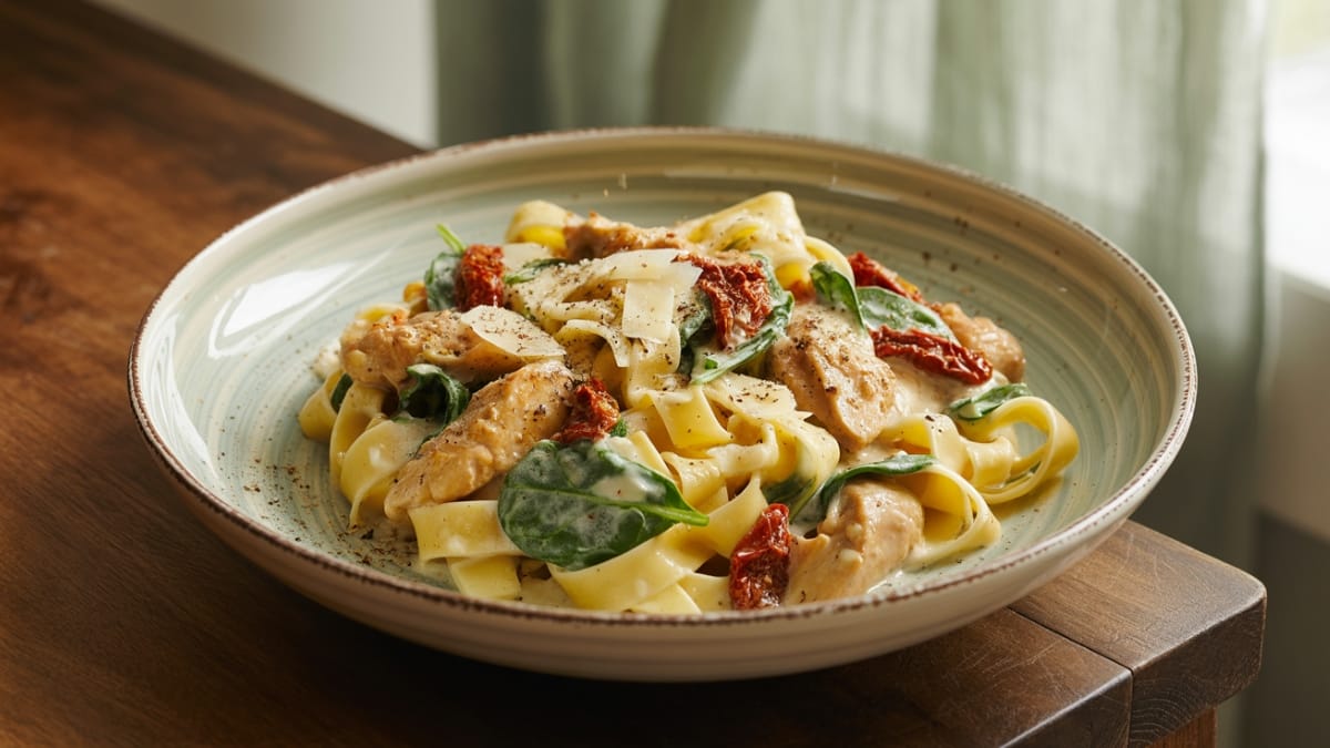 One-Pot Creamy Tuscan Chicken Pasta