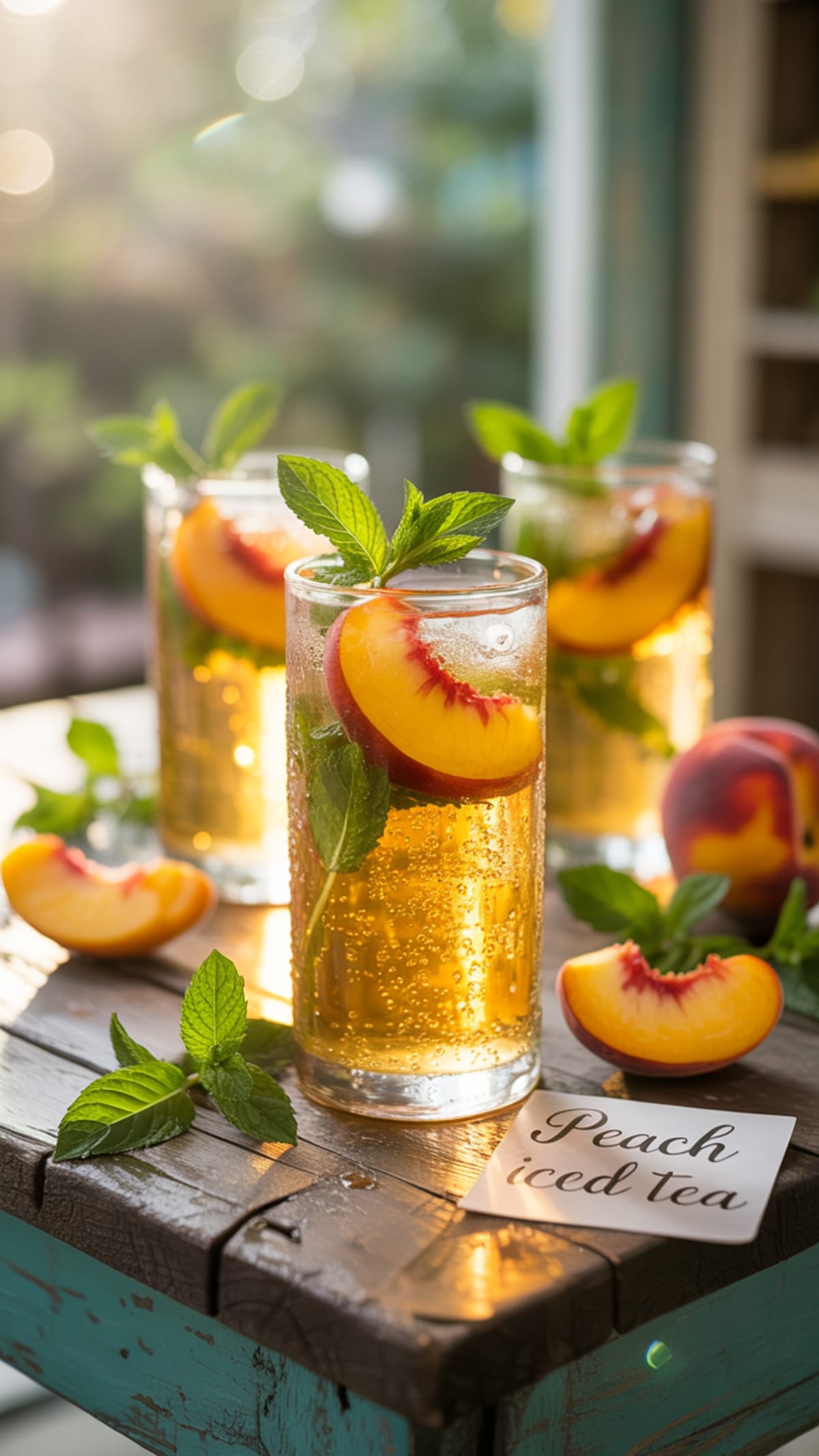 Refreshing Peach Iced Green Tea - Perfect Summer Hydration