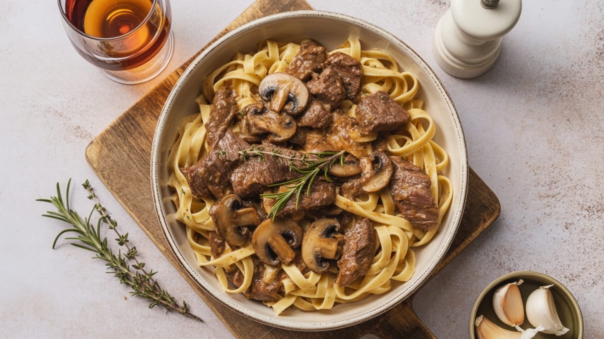 Quick Beef and Mushroom Fettuccine A Rich, Comforting Weeknight Wonder