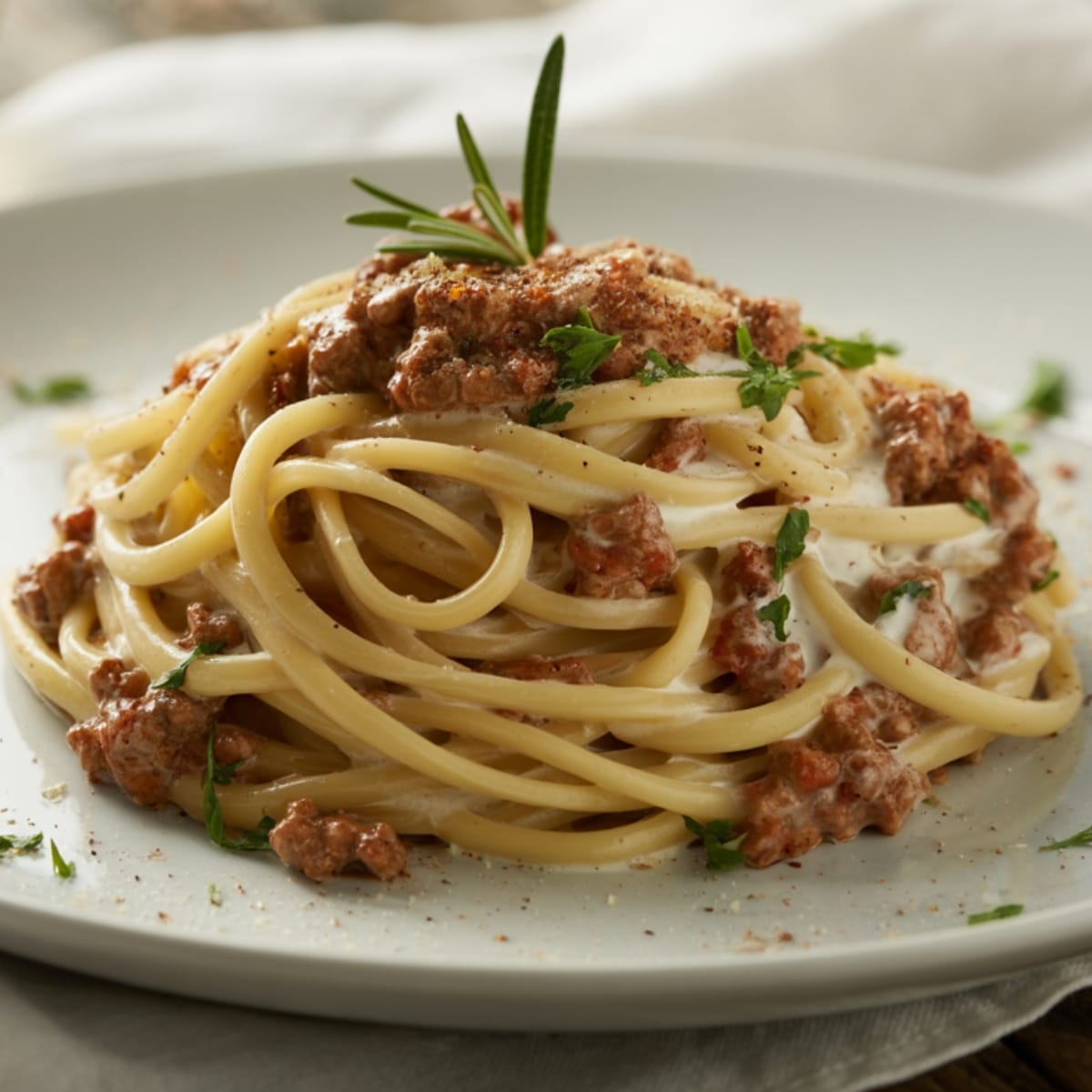 Creamy Beef Alfredo Pasta