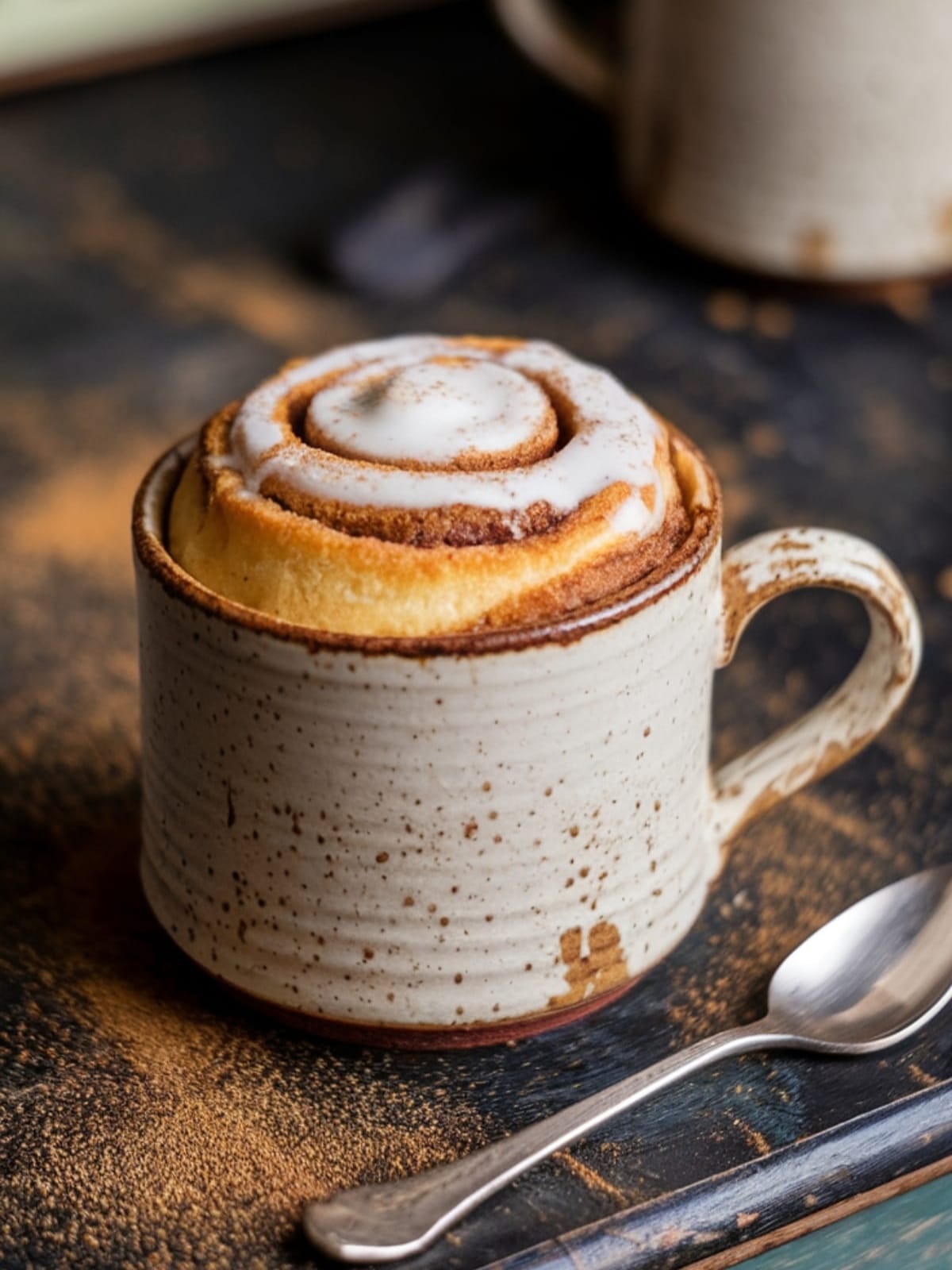 Ready in 5 Minutes - Gooey Cinnamon Roll Mug Cake Recipe