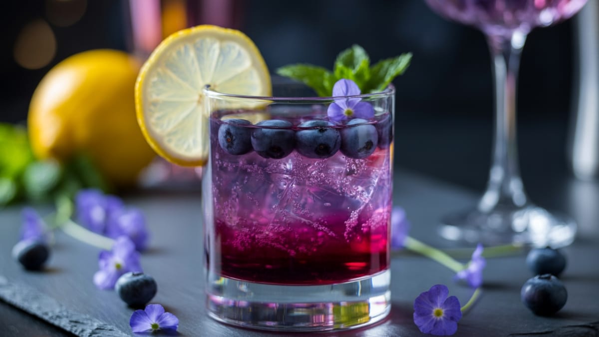 Refreshing Blueberry Basil Lemon Lavender Mocktail You'll Make All Summer
