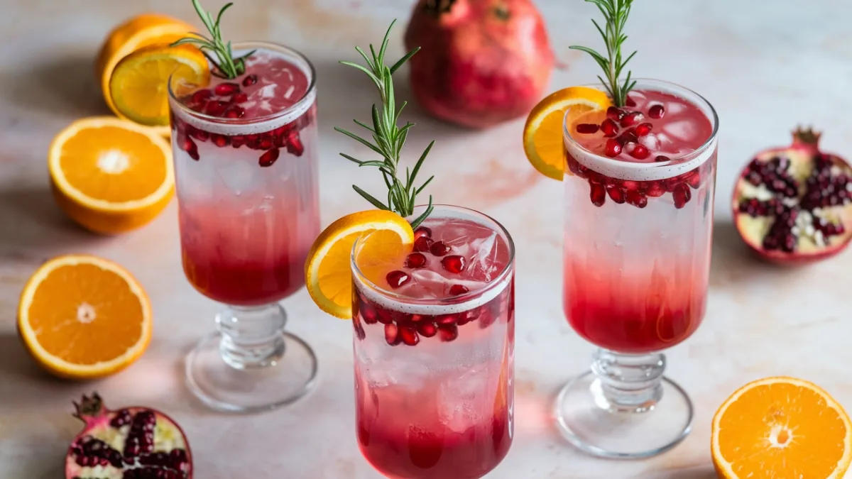 Refreshing Citrus Pomegranate Fizz- The Ultimate Mocktail Experience