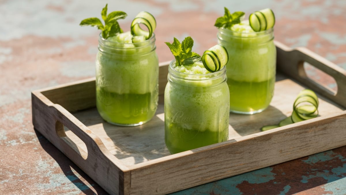 Refreshing Honeydew Cucumber Slush- Your New Summer Essential