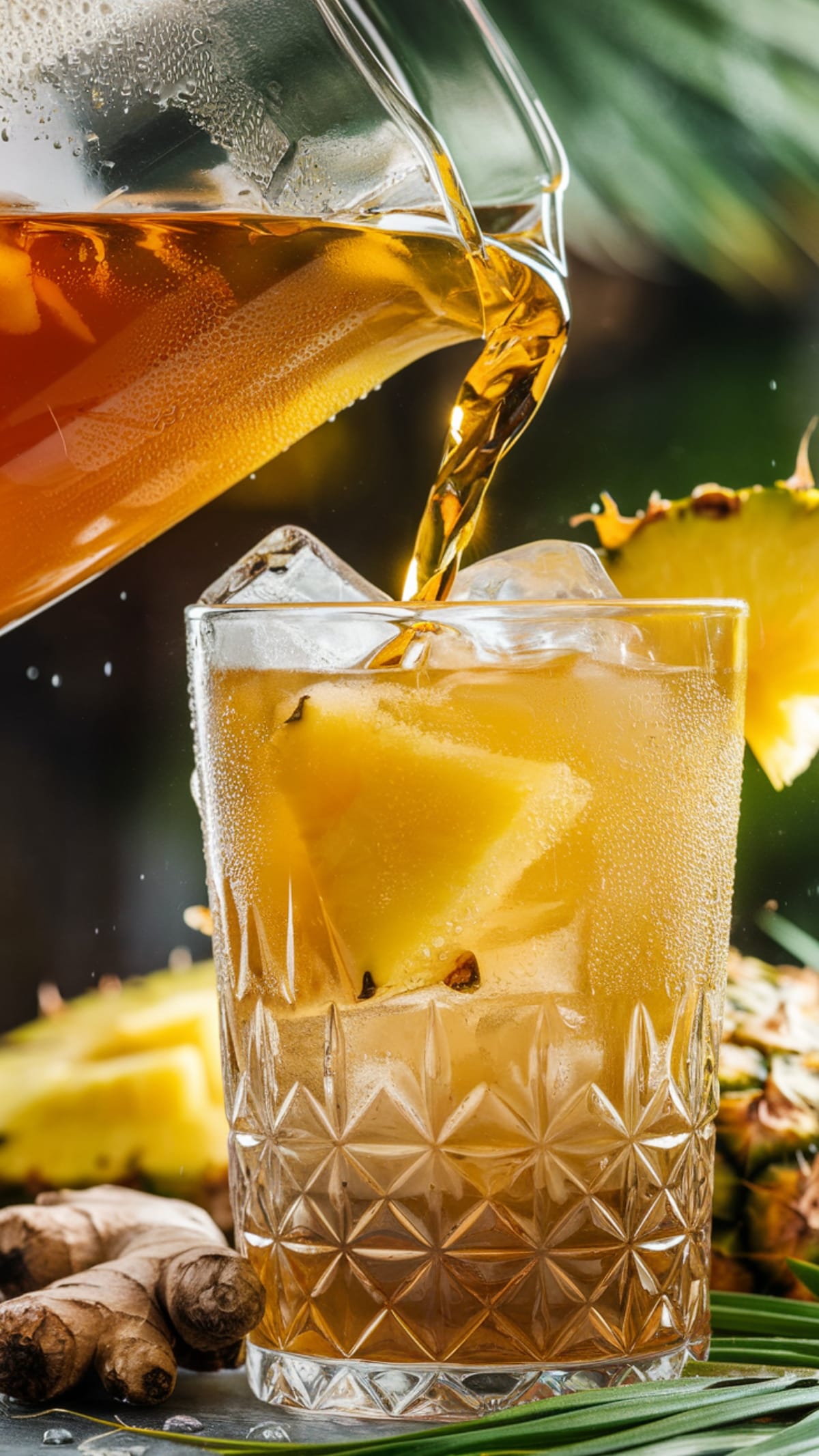 Refreshing Pineapple Ginger Iced Tea for Summer Sipping