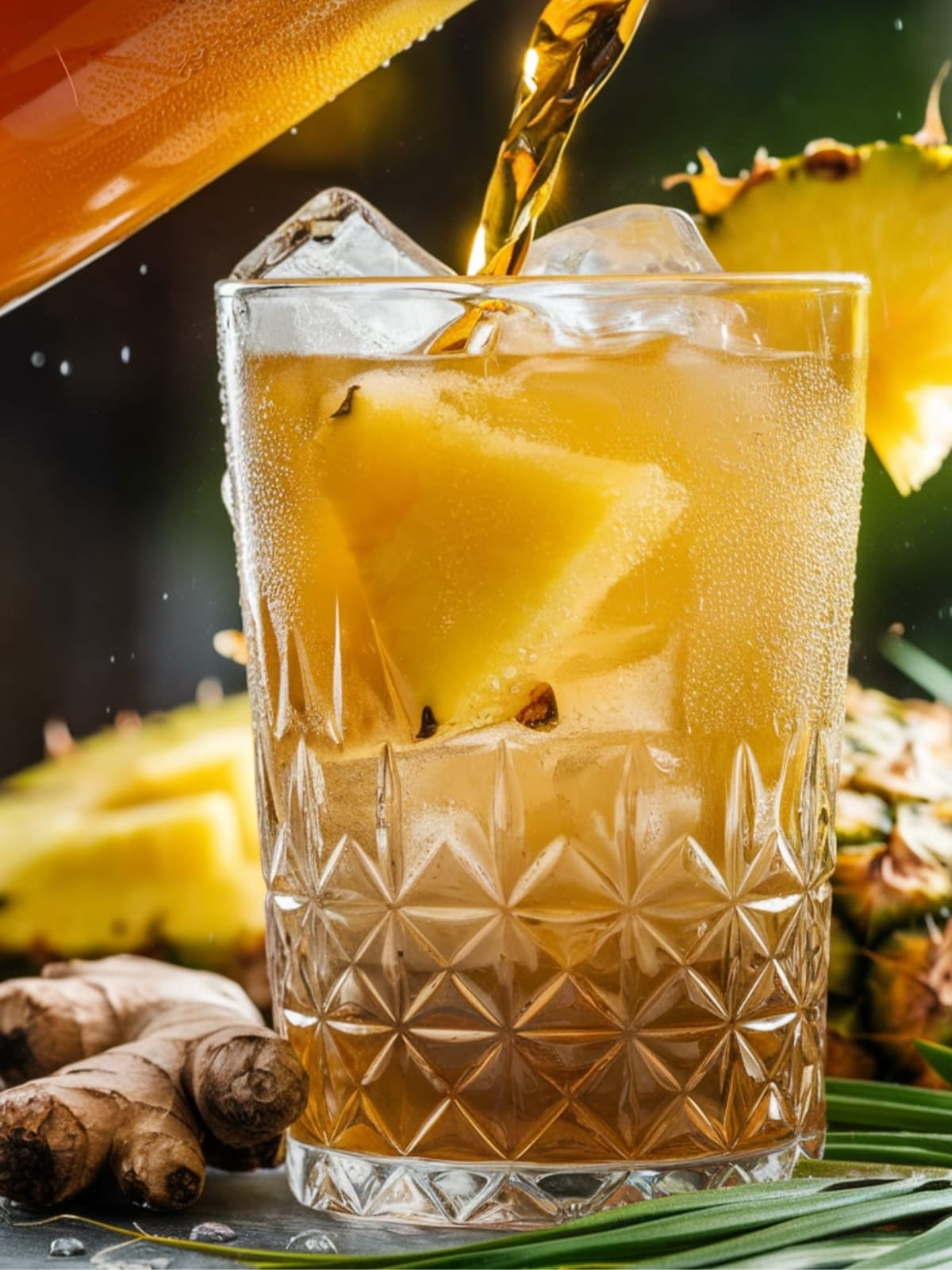 Refreshing Pineapple Ginger Iced Tea for Summer Sipping