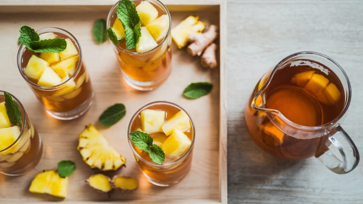 Revitalizing Pineapple Ginger Iced Tea- A Tropical Twist on Your Summer Sips
