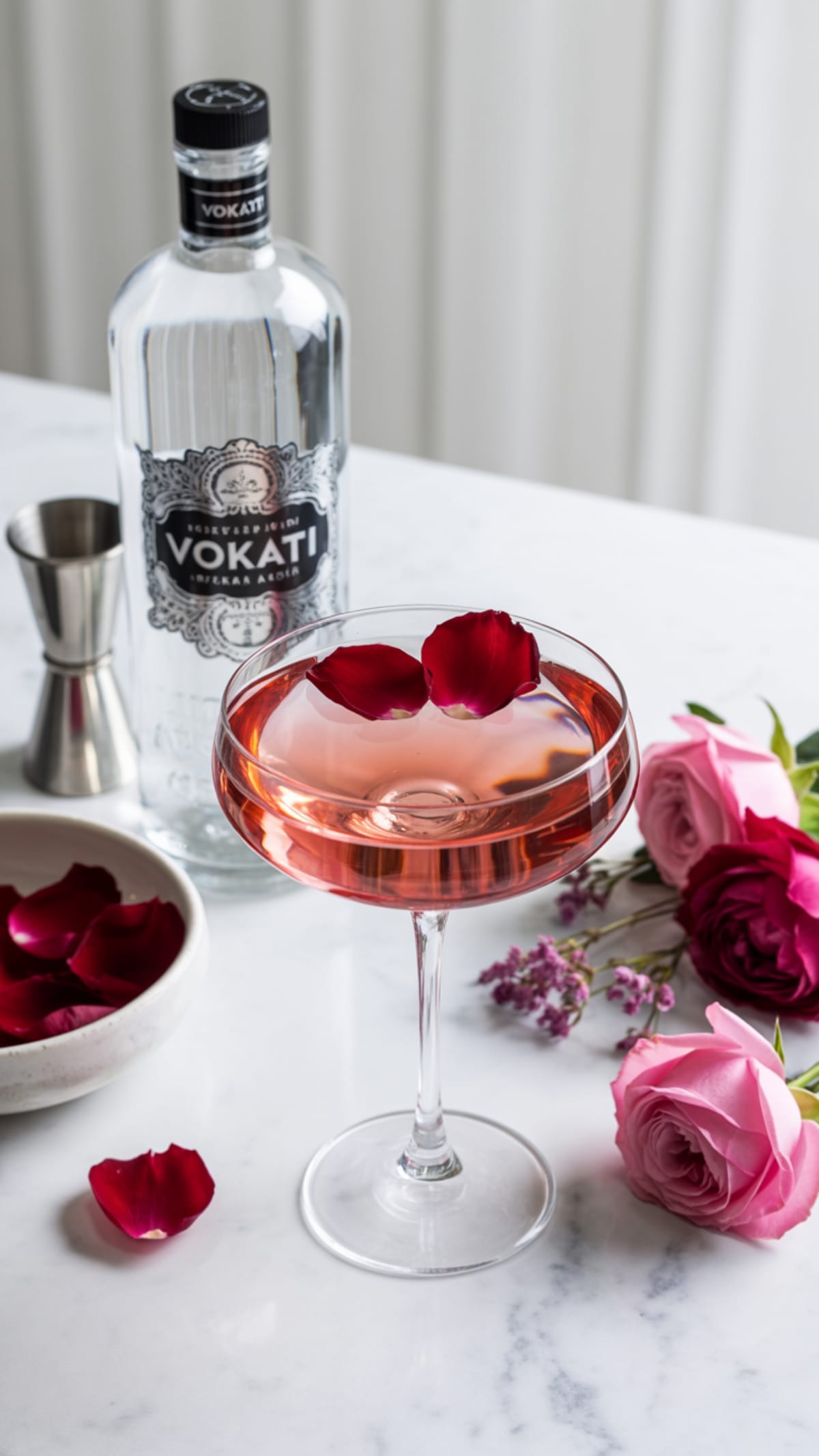 Elegant Rose Petal Gin Martini: The Prettiest Pink Cocktail