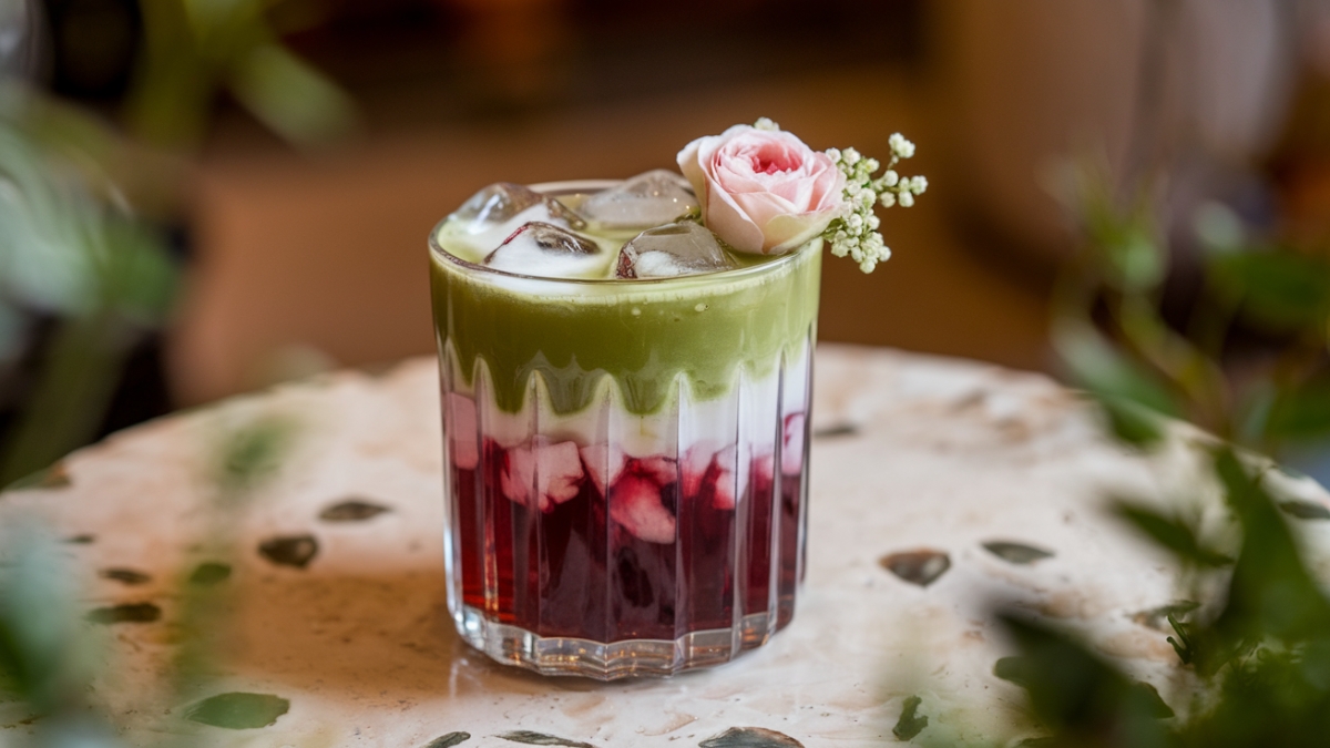 Rose and Hibiscus Iced Green Tea- A Floral Summer Refresher