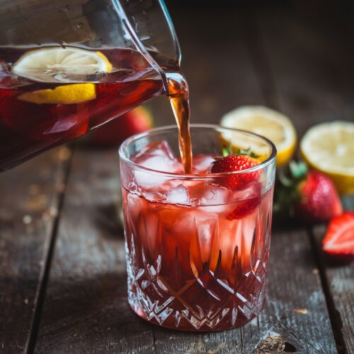 Strawberry Hibiscus Iced Tea
