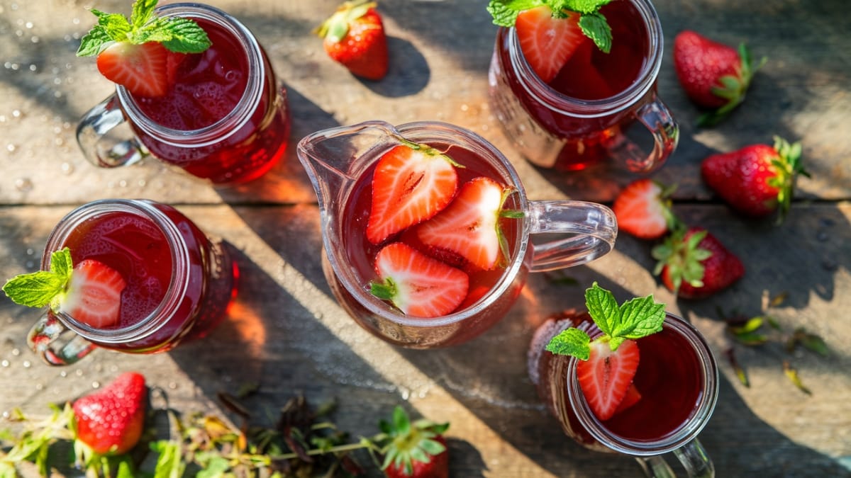 Sweet Summer Sips- Homemade Strawberry Sweet Tea That'll Make You Smile