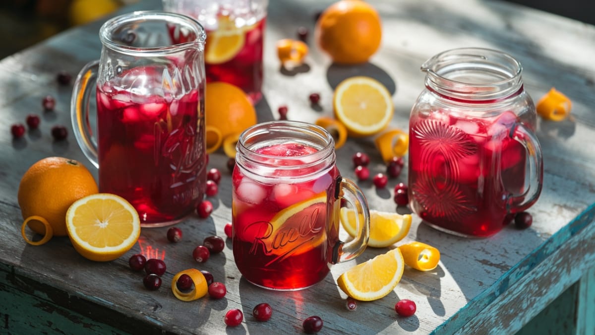 Tangy, Refreshing Cranberry Orange Lemonade Recipe- A Vibrant Twist on a Classic