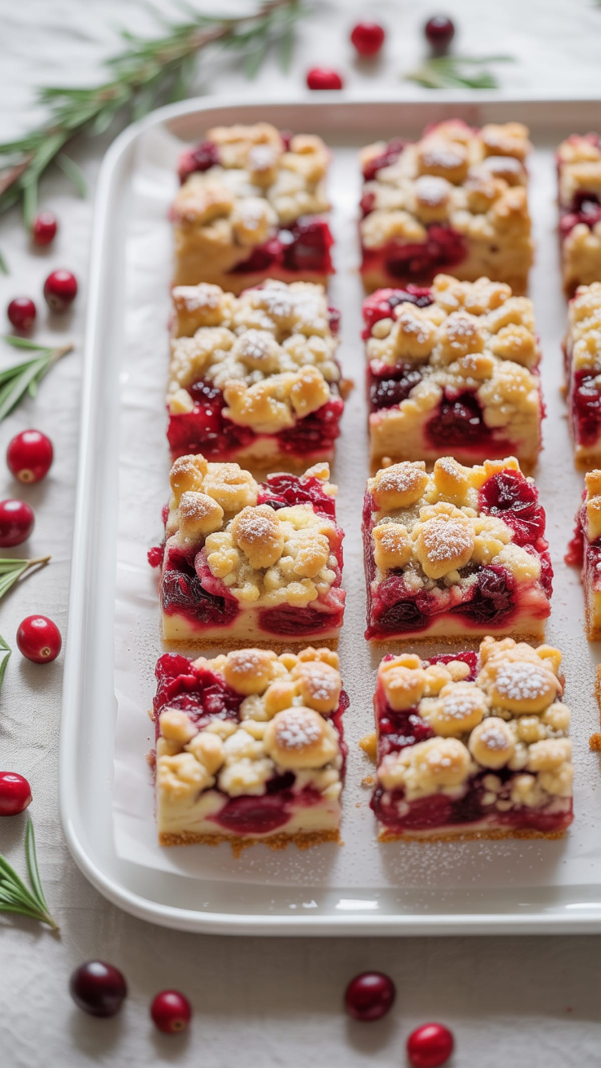 Tart & Sweet Cranberry Crumble Bars | Easy Holiday Dessert