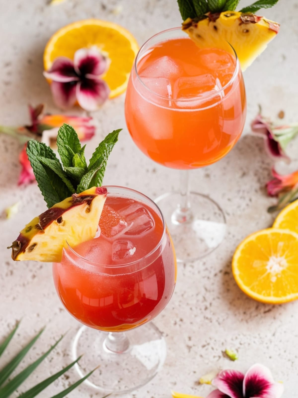Tropical Pink Aperol Spritz with Rosé - August Cocktail Perfection
