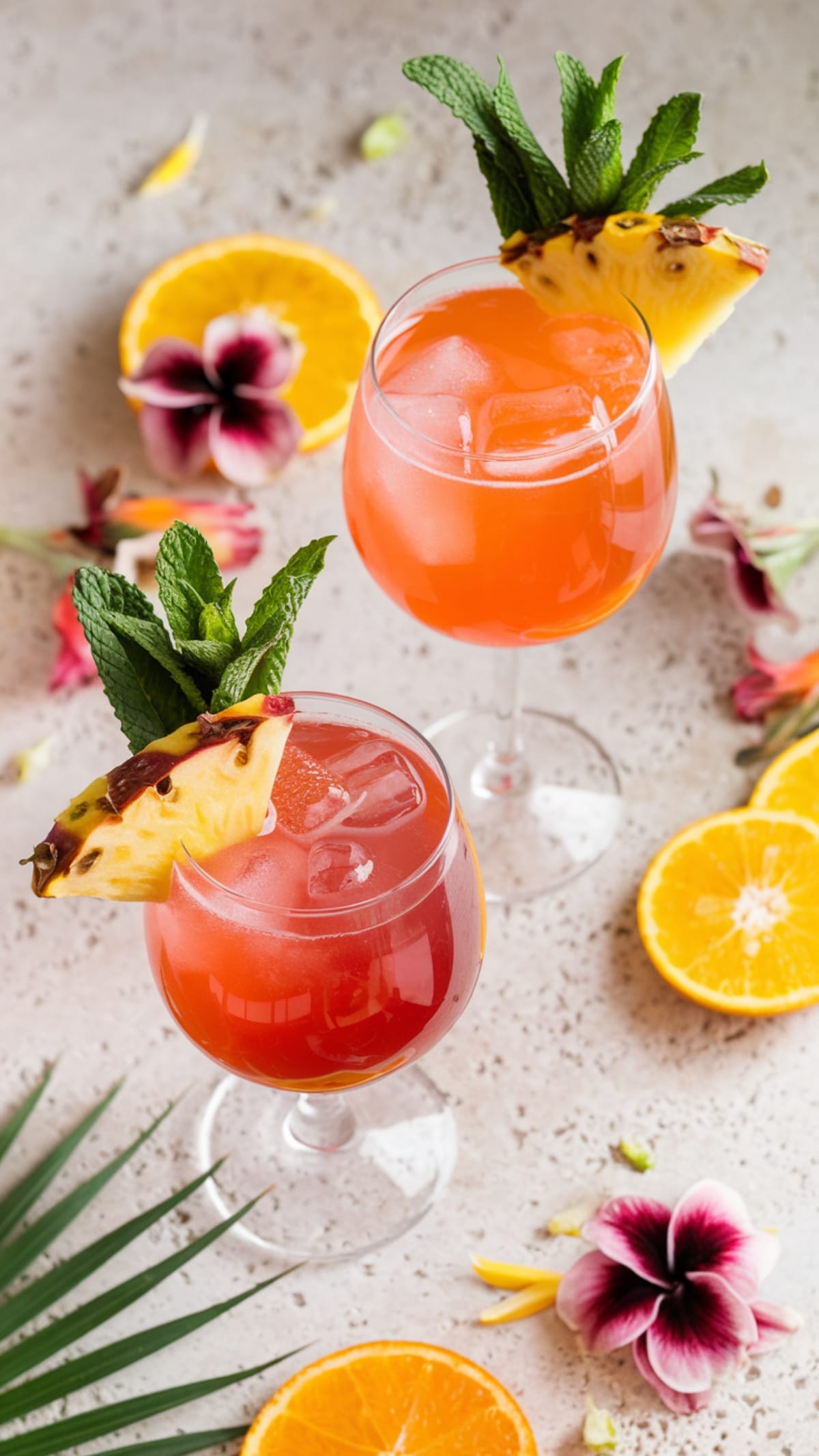 Tropical Pink Aperol Spritz with Rosé - August Cocktail Perfection