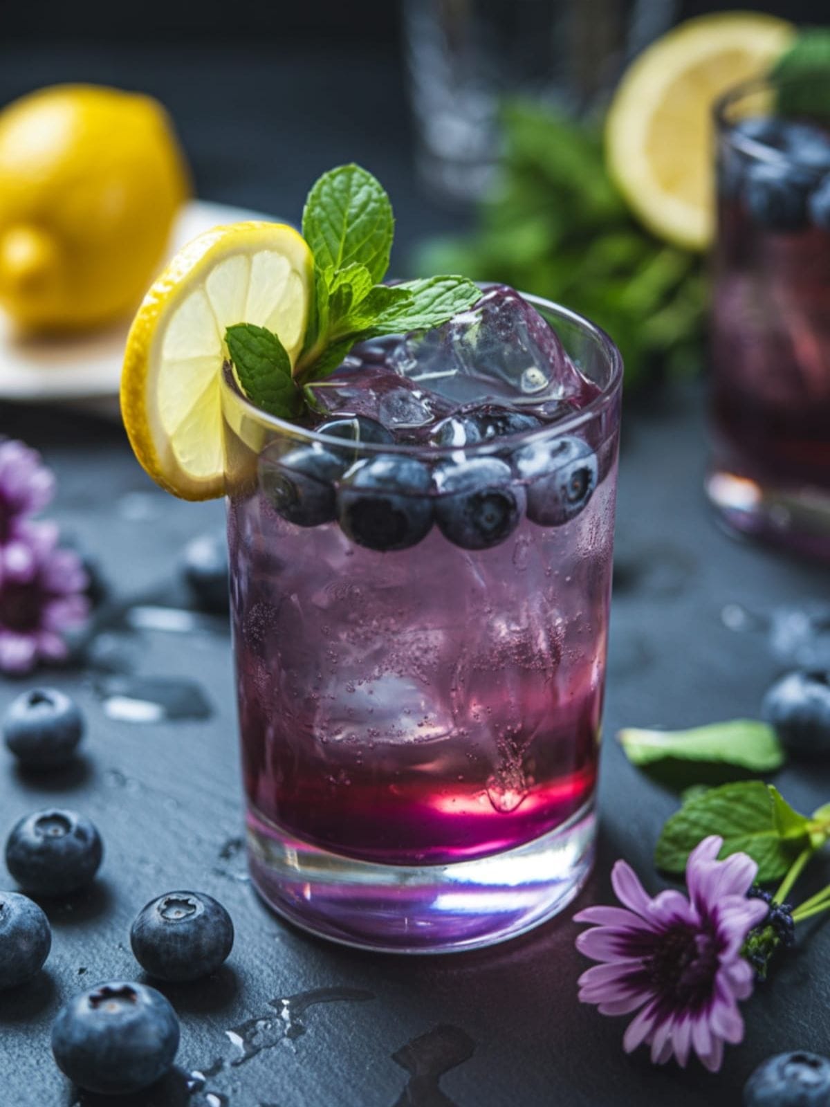 Wedding-Ready Blueberry Lavender Mocktail - Alcohol-Free Elegance