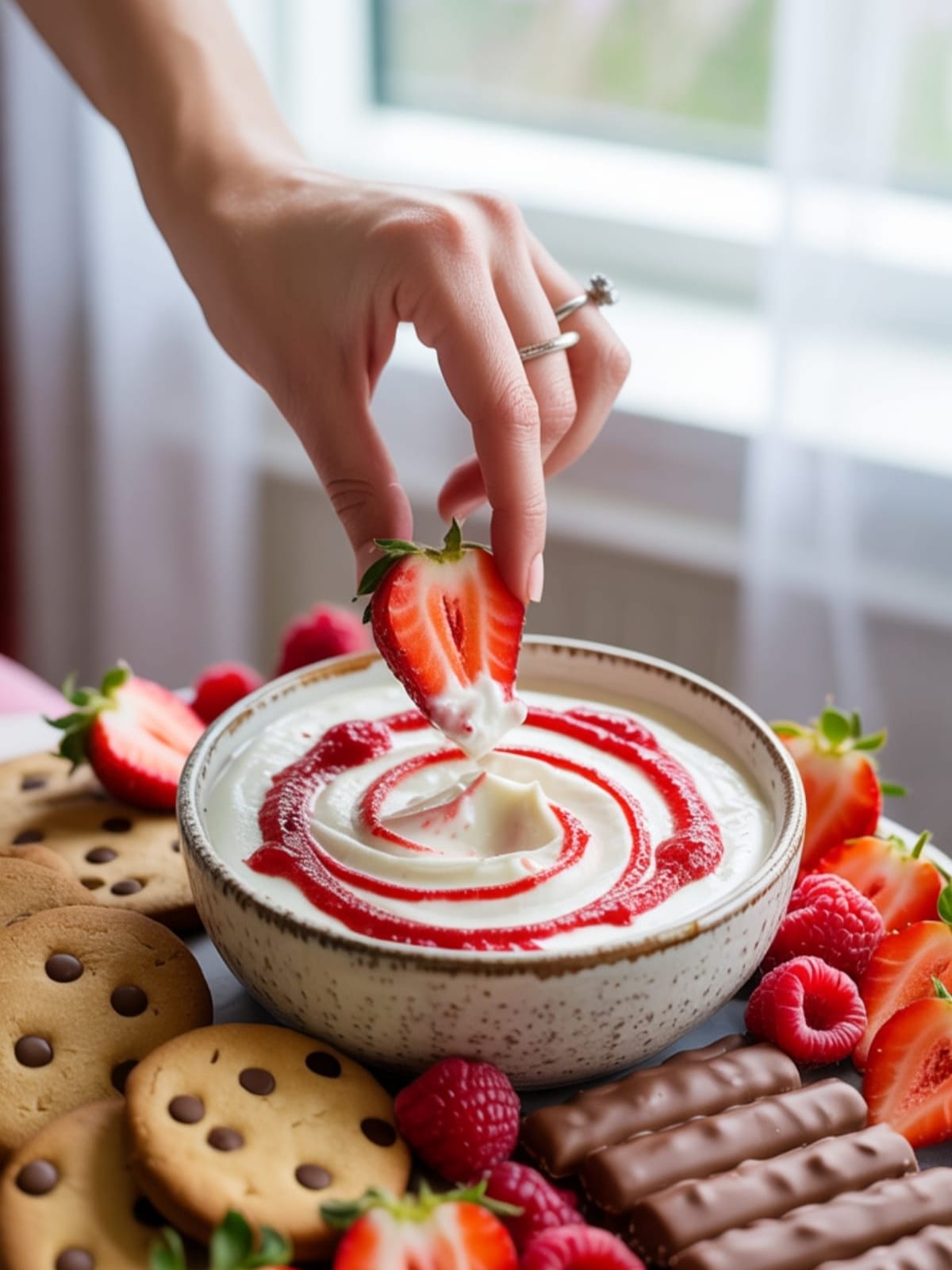 5-Minute Strawberry Cheesecake Dip That Disappears At Every Party