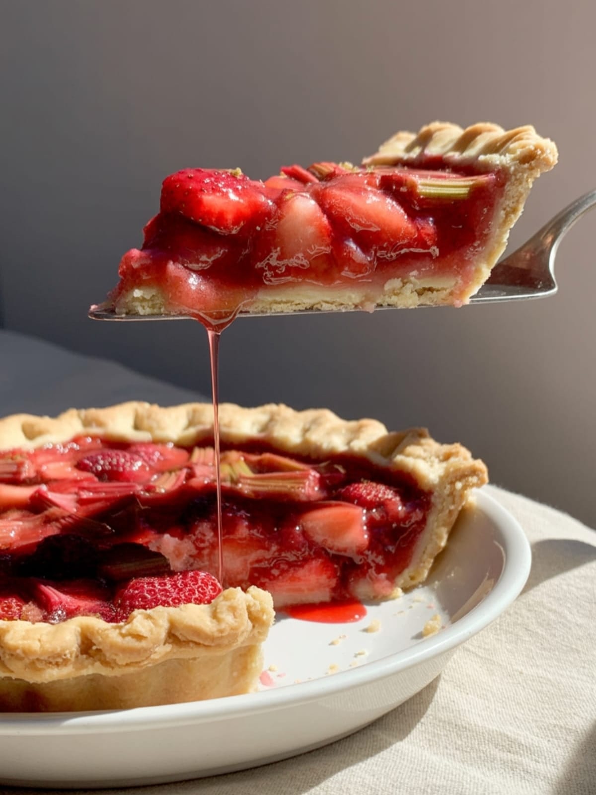 Classic Strawberry Rhubarb Pie with Flaky Homemade Crust