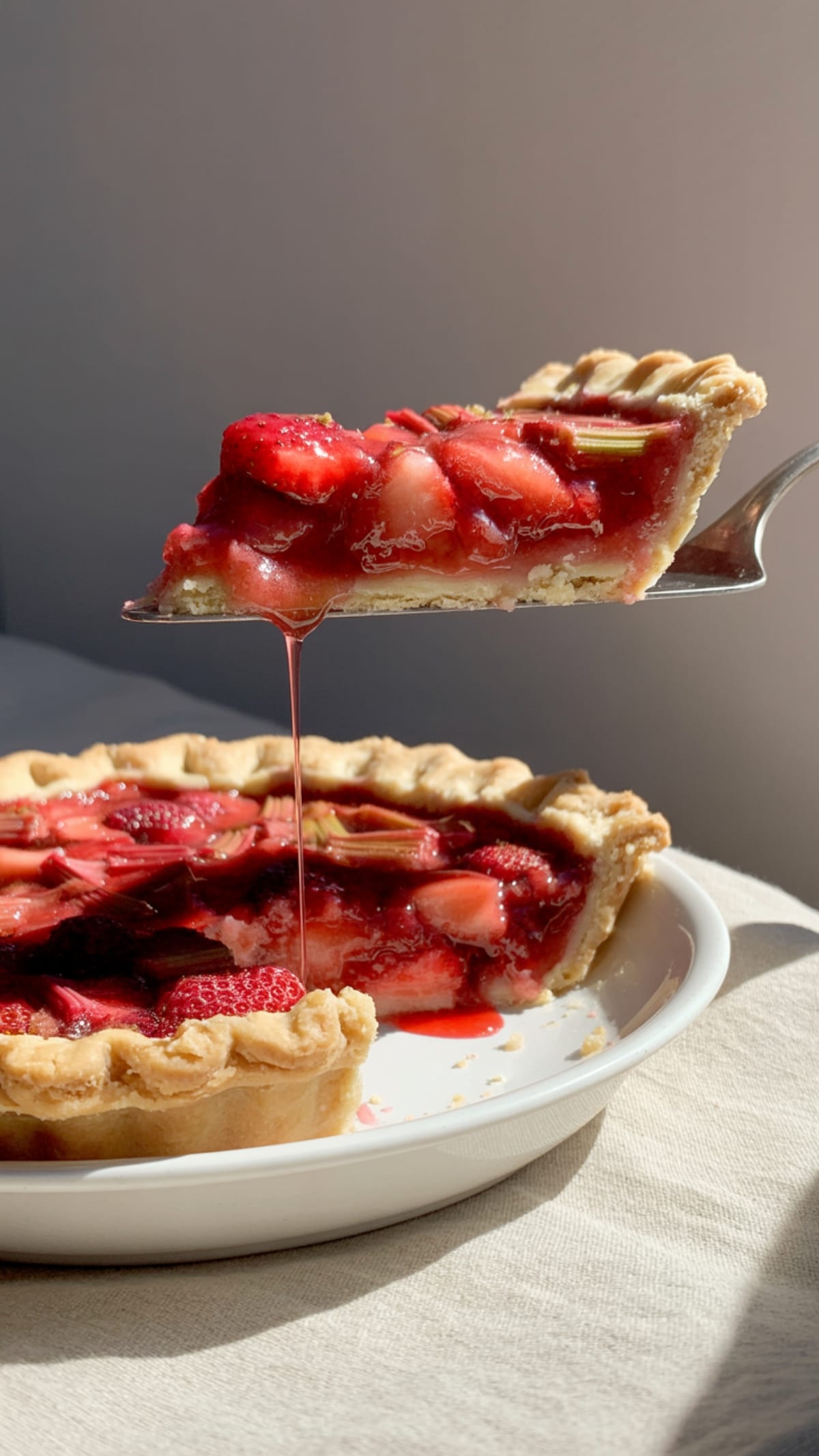 Classic Strawberry Rhubarb Pie with Flaky Homemade Crust