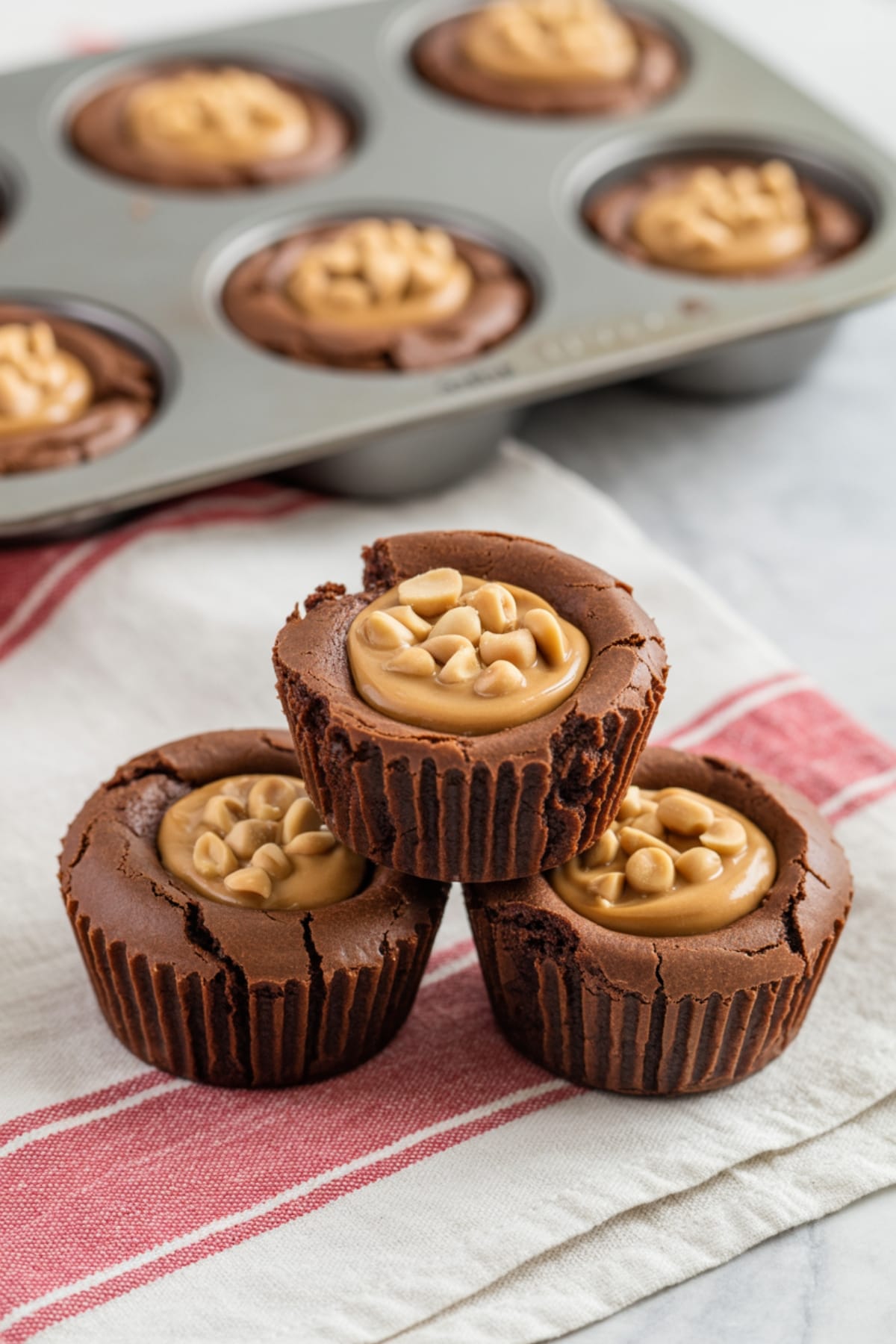 Cookie Dough Cake Meets Peanut Butter Cup Brownies