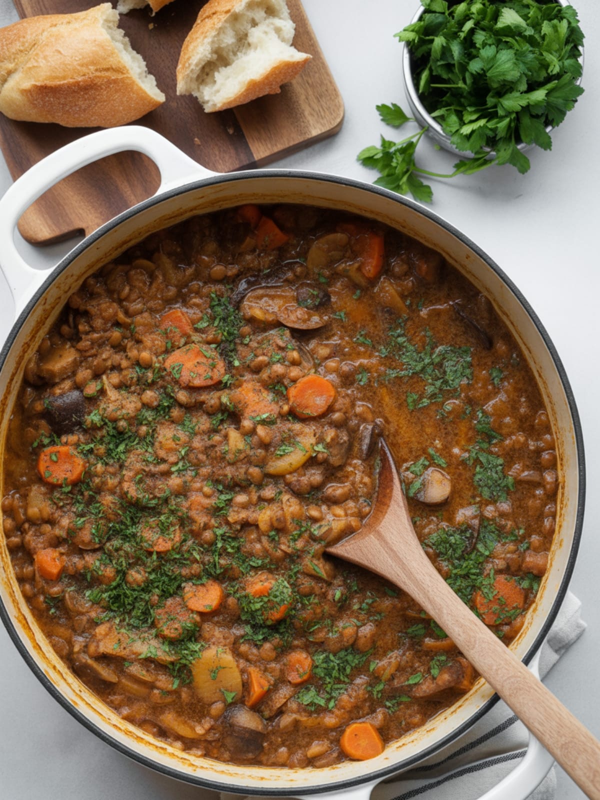 Cozy Vegan Lentil Mushroom Stew That Will Warm Your Soul
