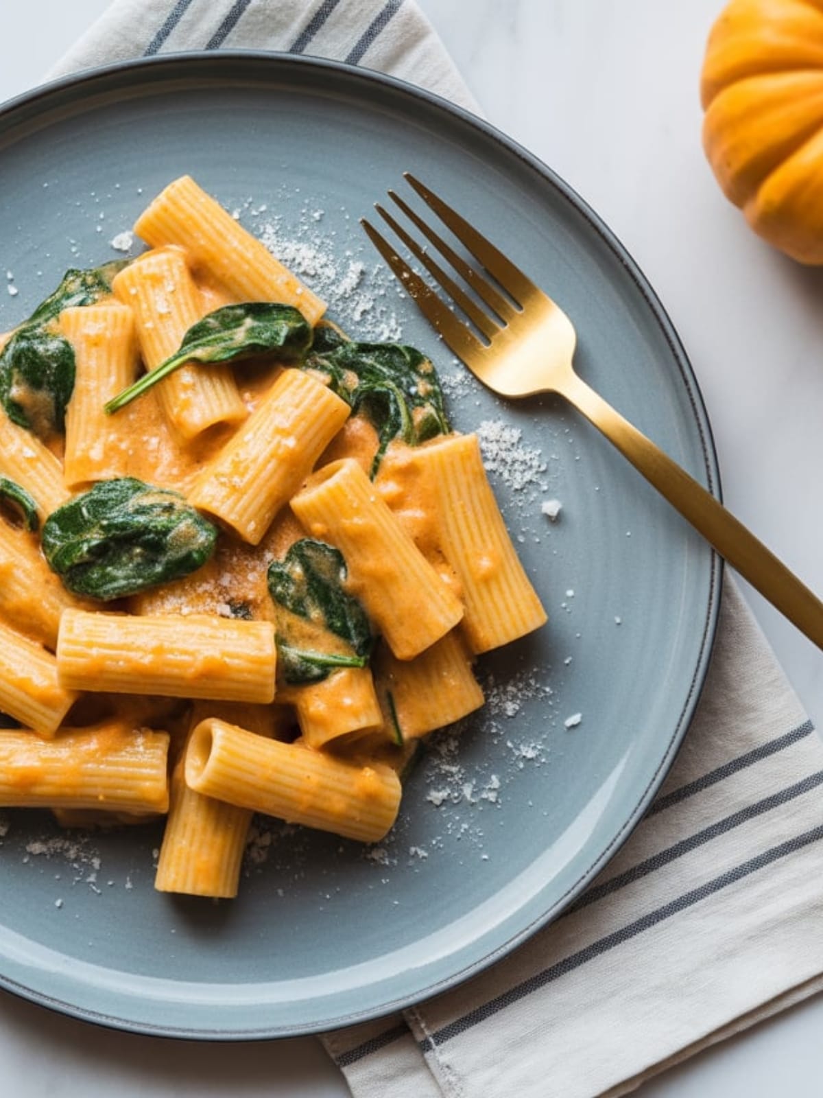 Creamy Vegan Pumpkin Pasta with Apple & Sage
