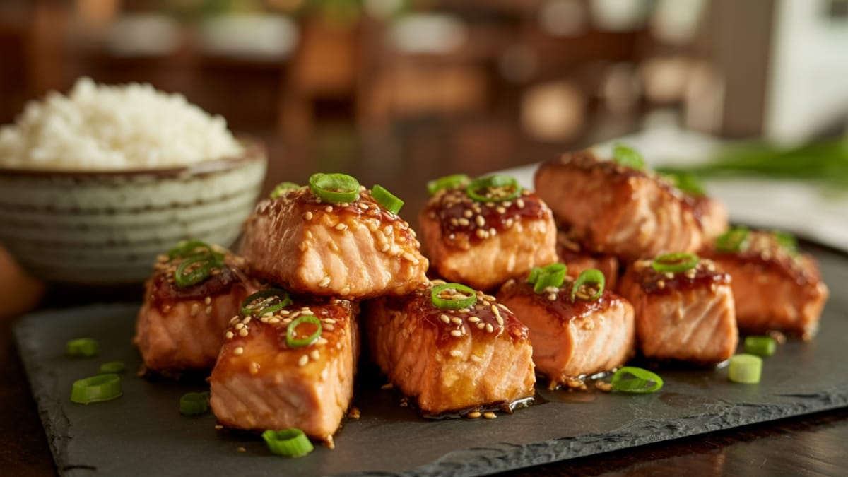 Crispy Honey Garlic Salmon Bites- Irresistible 15-Minute Dinner Magic