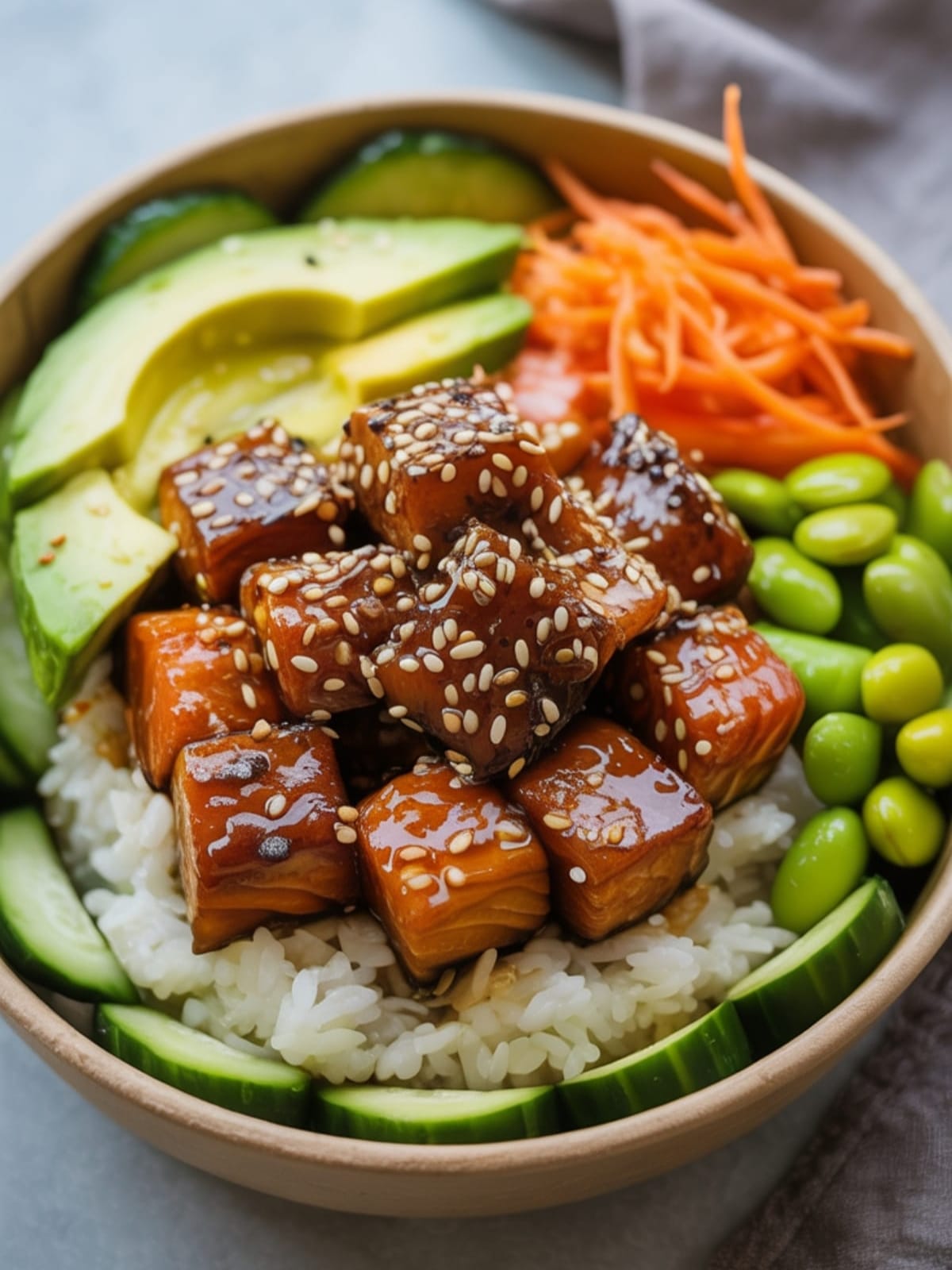 Dairy Free Sweet Chili Salmon Bowl Recipe