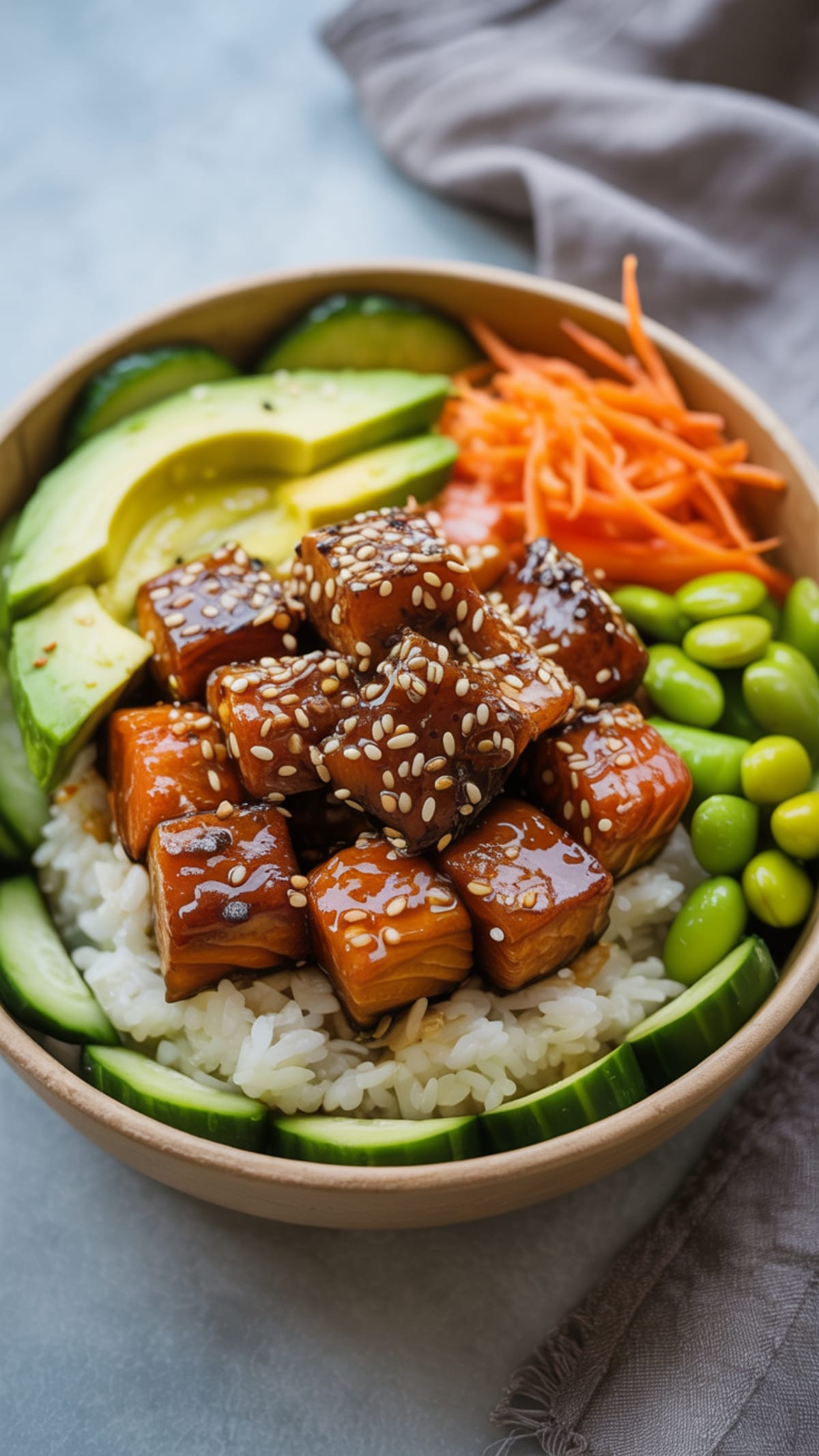 Dairy Free Sweet Chili Salmon Bowl Recipe