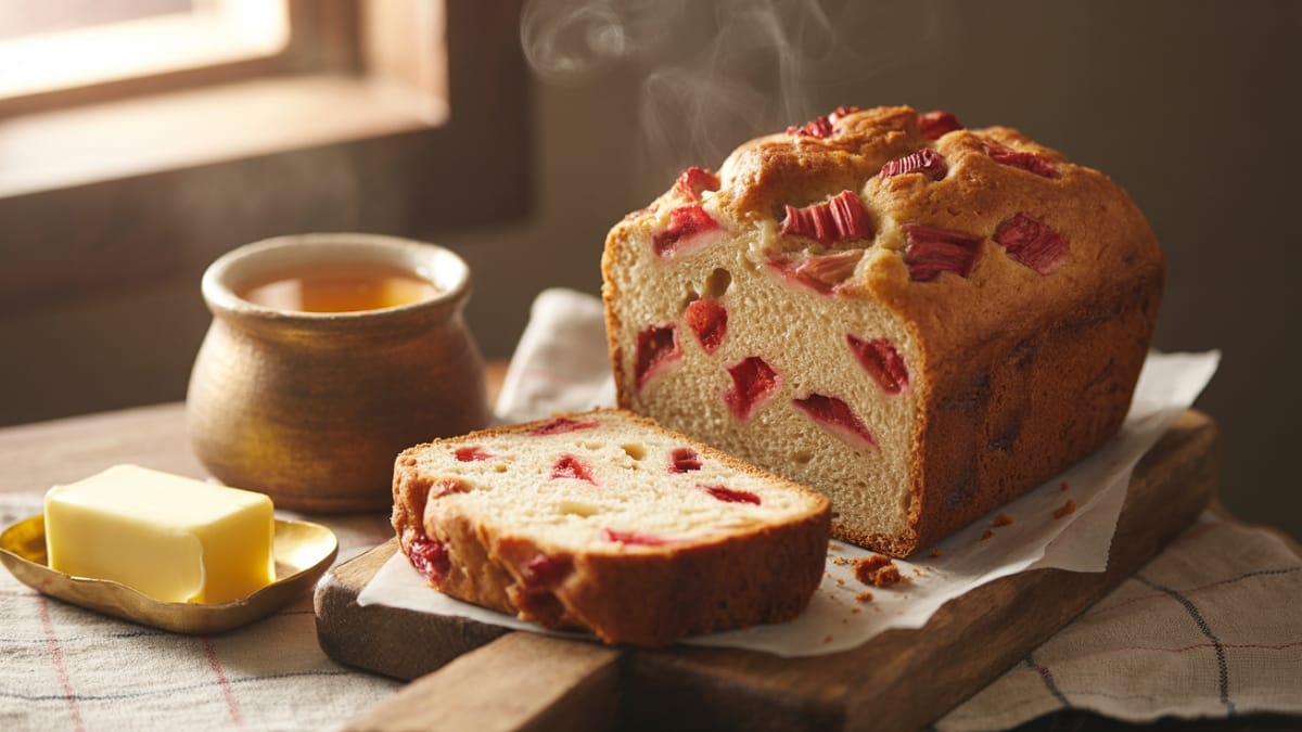 Delightful Strawberry Rhubarb Bread- Sweet-Tart Heaven in Every Slice