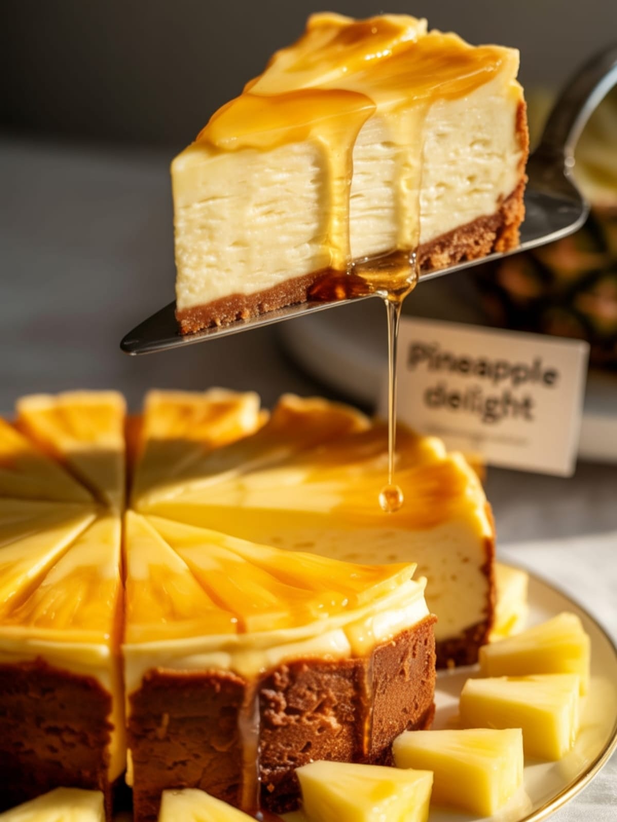 Dreamy Pineapple Dream Cheesecake with Crunchy Surprise