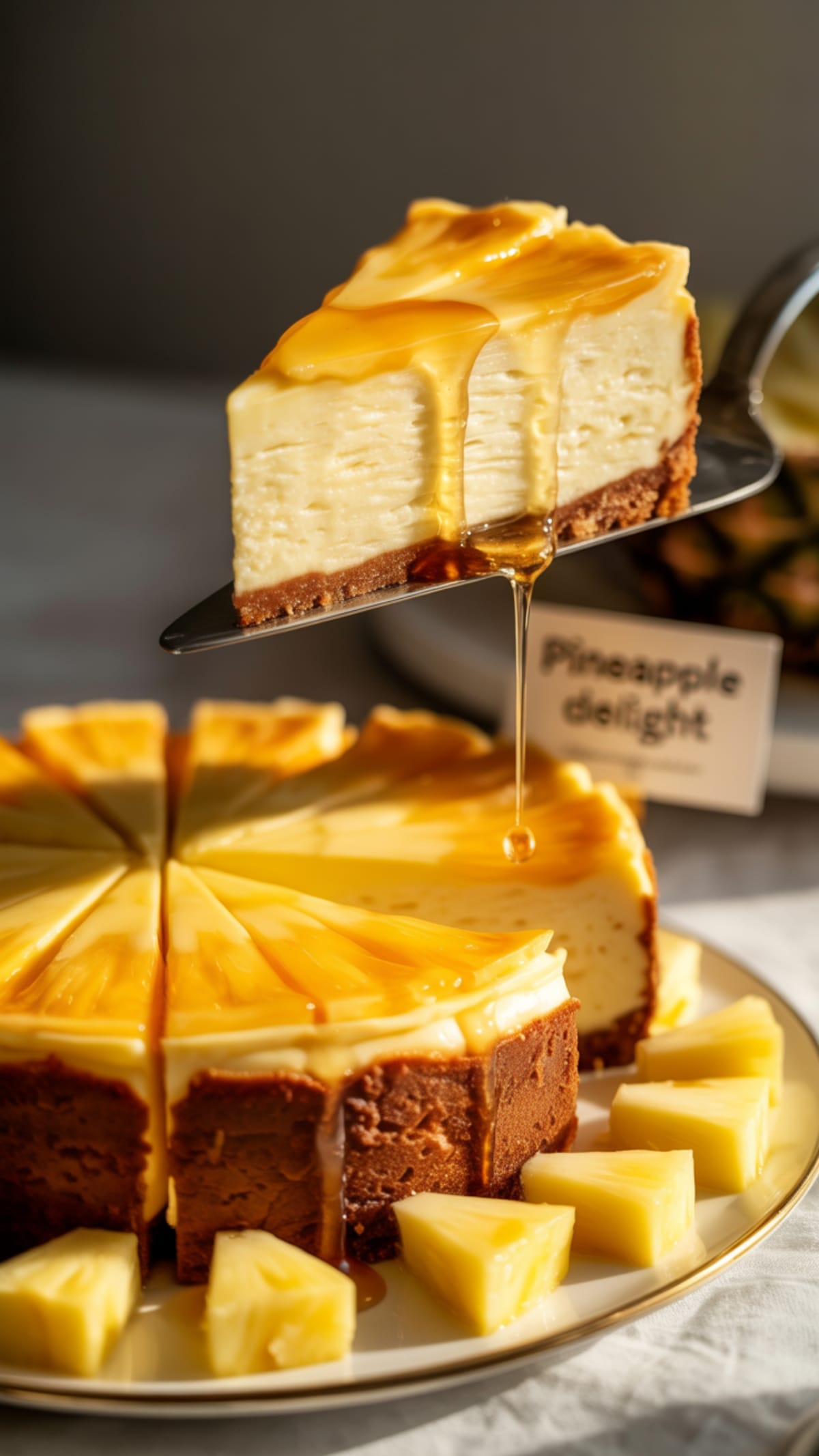 Dreamy Pineapple Dream Cheesecake with Crunchy Surprise