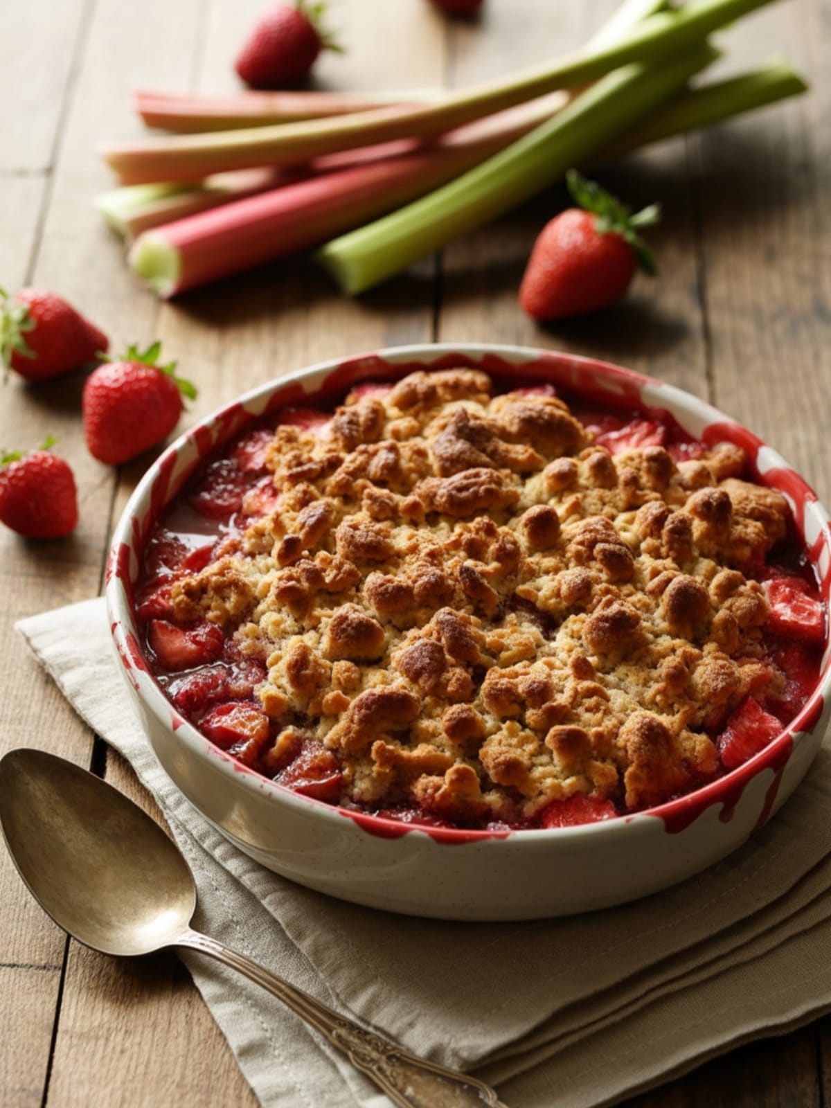 Easy Gluten-Free Strawberry Rhubarb Crisp - 30-Minute Dessert