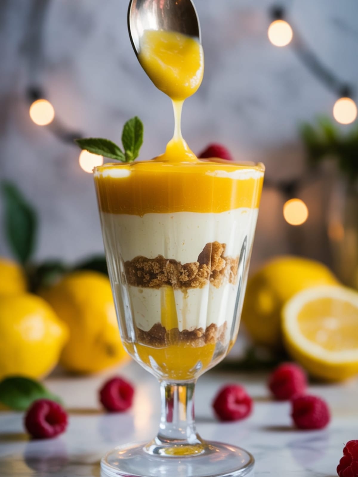 Easy Lemon Cheesecake Parfait in Mason Jars