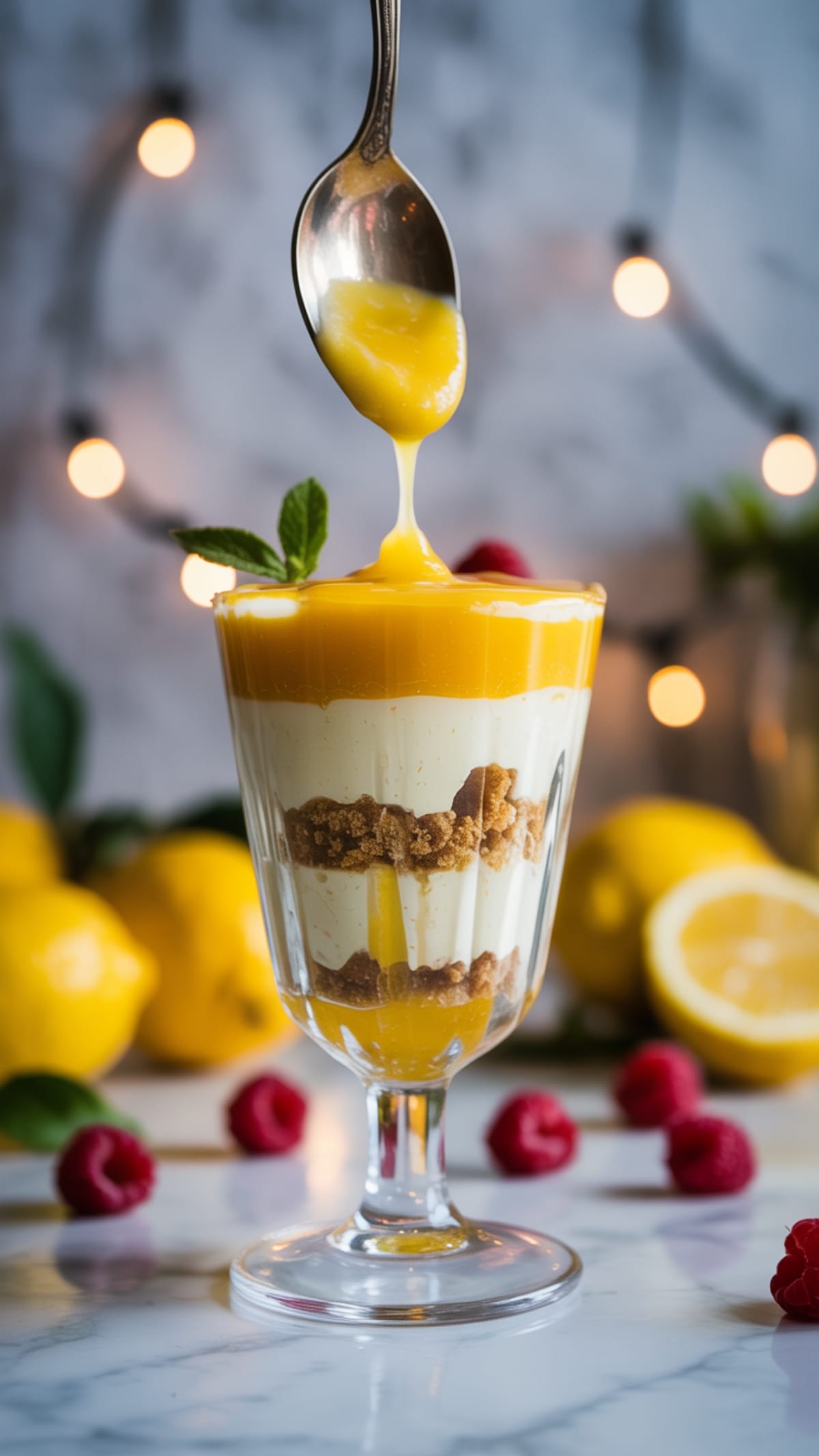 Easy Lemon Cheesecake Parfait in Mason Jars