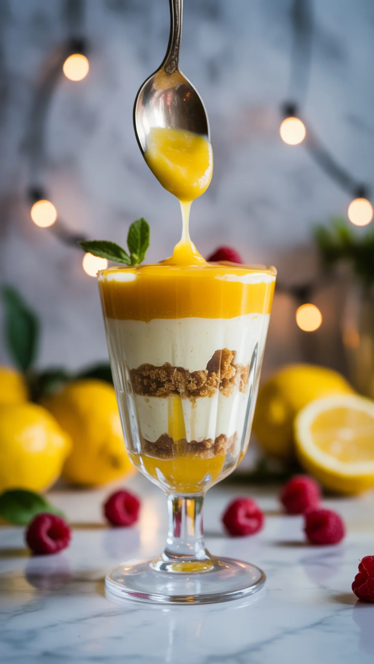 Easy Lemon Cheesecake Parfait in Mason Jars