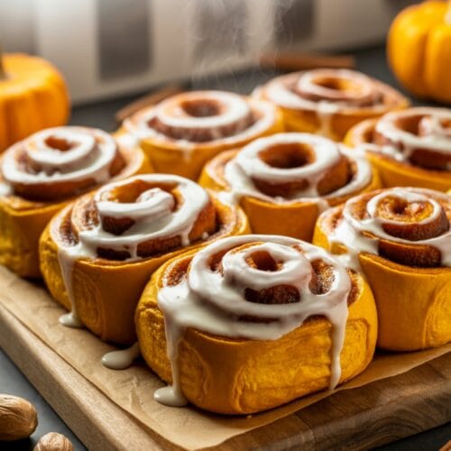Super Gooey Vegan Pumpkin Cinnamon Rolls Story