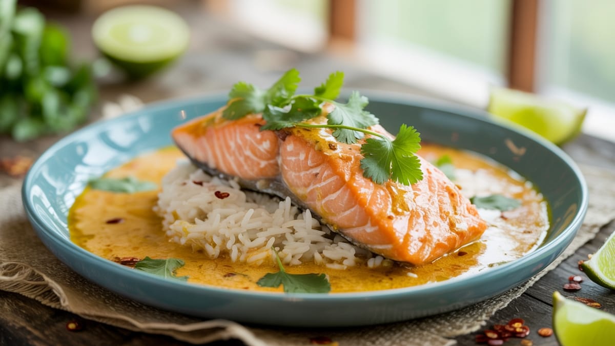 Elevate Your Dinner with This Simple Salmon Coconut Curry