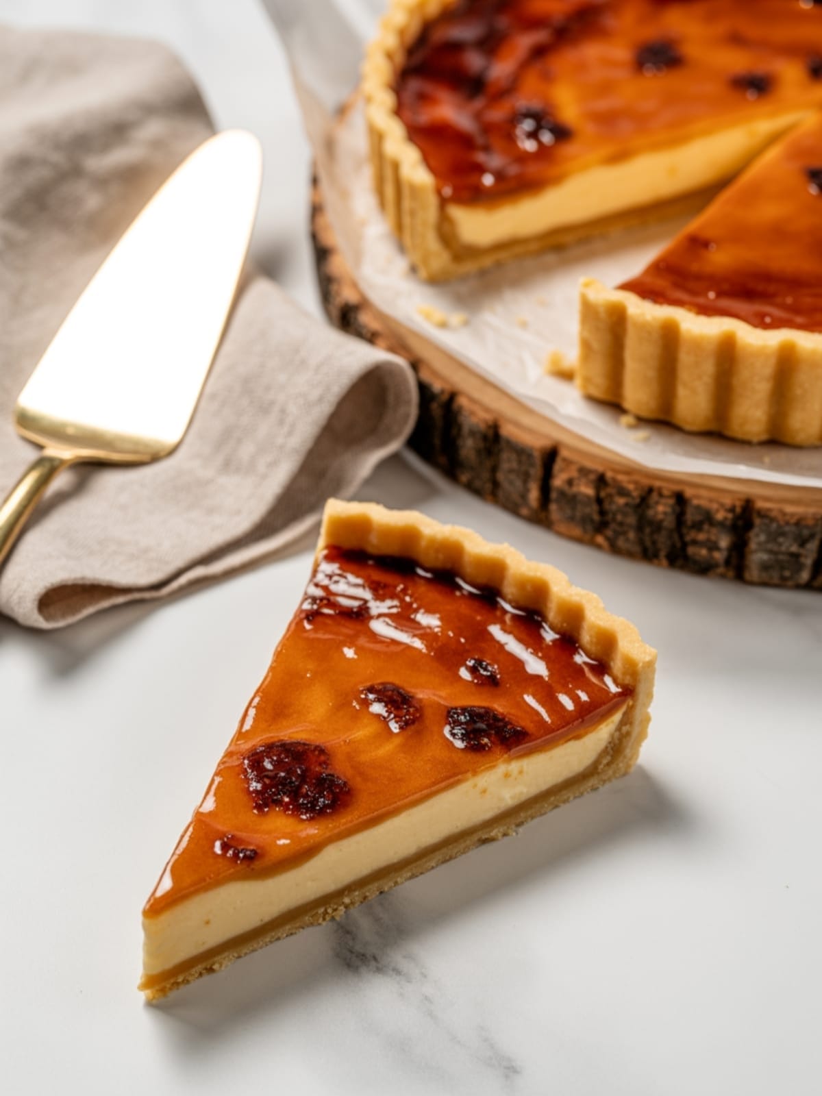 Elevated Desserts - Custard Tart With Caramel Crunch Brûlée Top