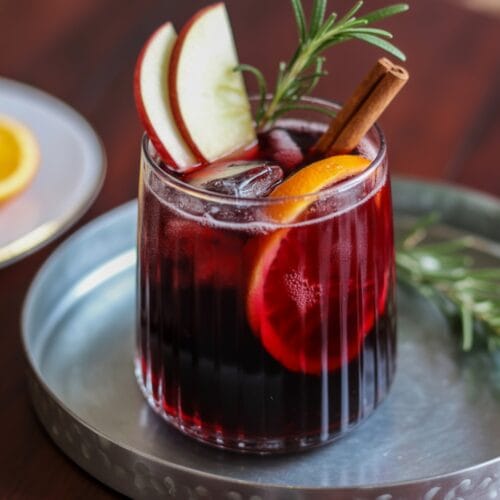 Fall Sangria with Apple Cider & Bourbon