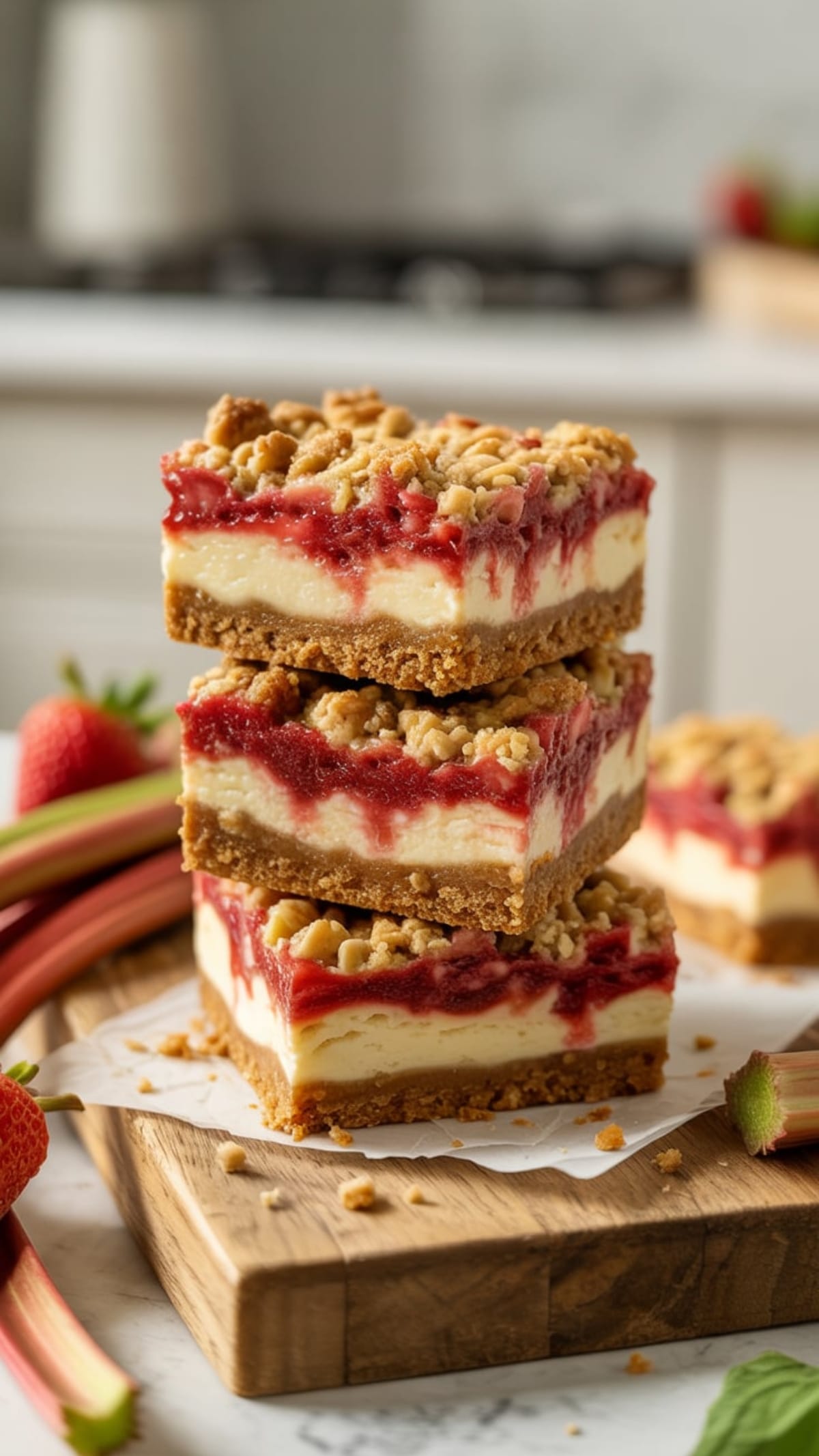 Grandma's Strawberry Rhubarb Cheesecake Bars | Heirloom Recipe