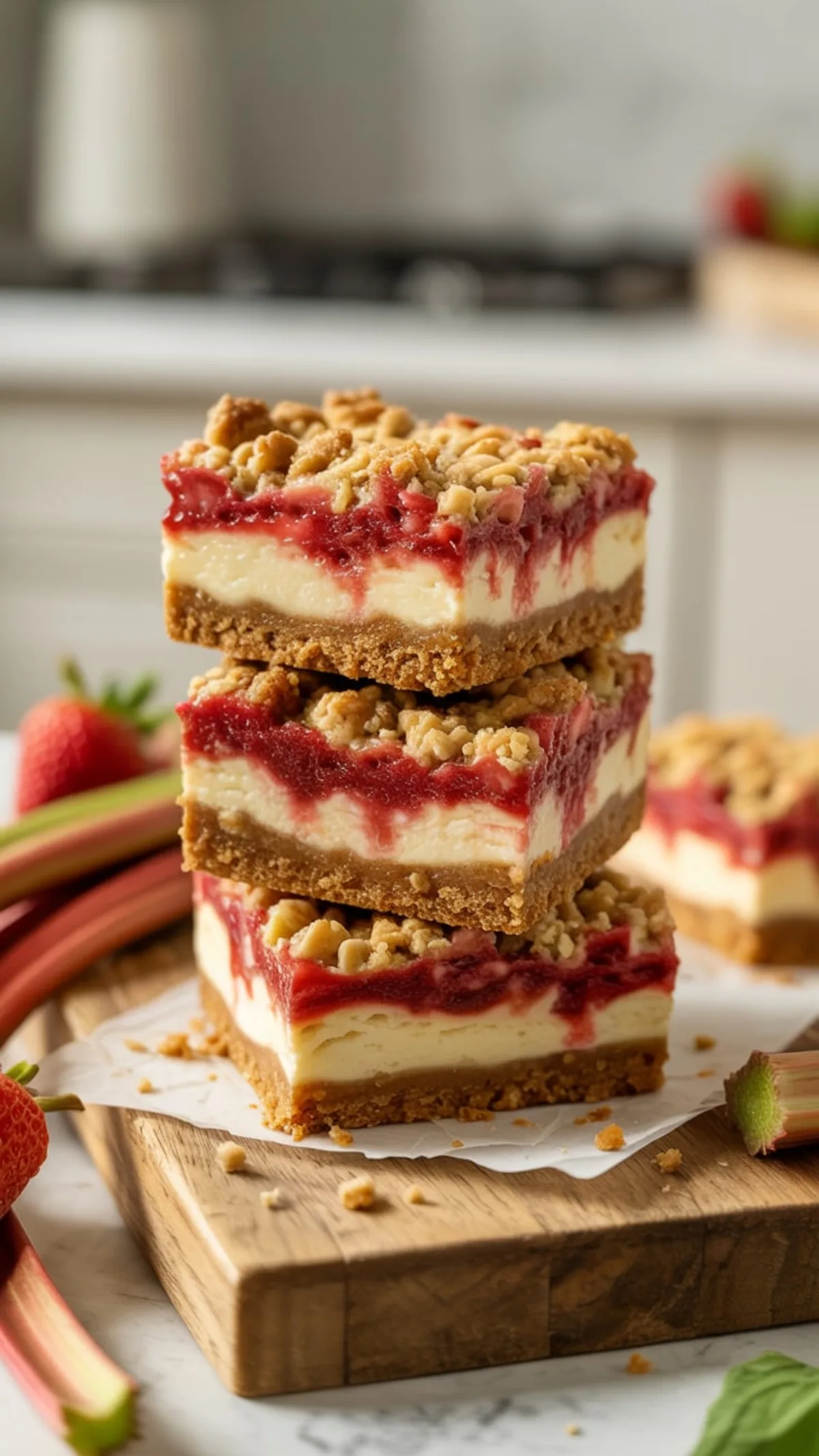 Grandma's Strawberry Rhubarb Cheesecake Bars | Heirloom Recipe