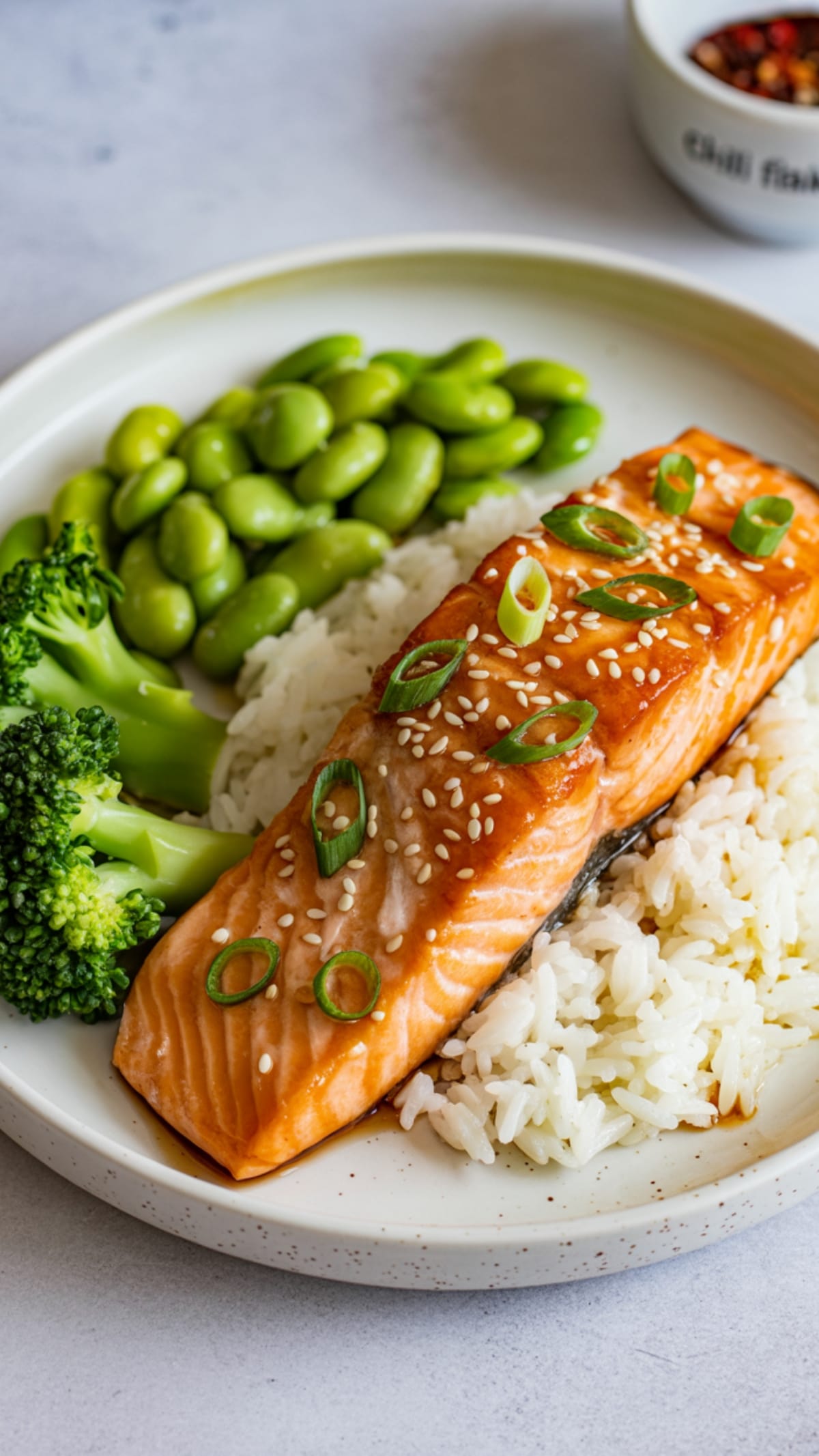 Easy Baked Teriyaki Salmon With Rice and Broccoli