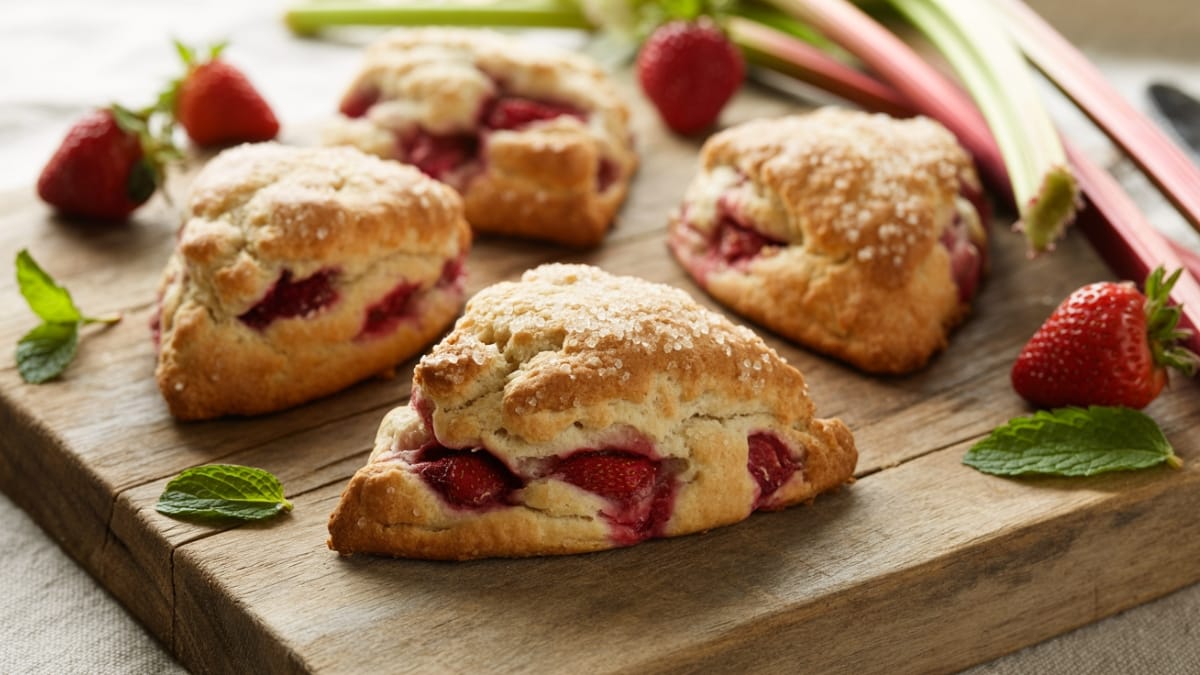 Heavenly Strawberry Rhubarb Scones You Can Make at Home